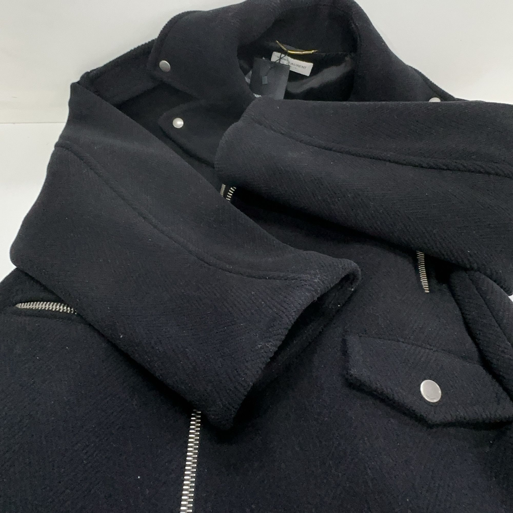 Saint Laurent Paris Saint Laurent Wool Belted Moto Coat Size 38 Size S / US 4 / IT 40 - 9 Thumbnail