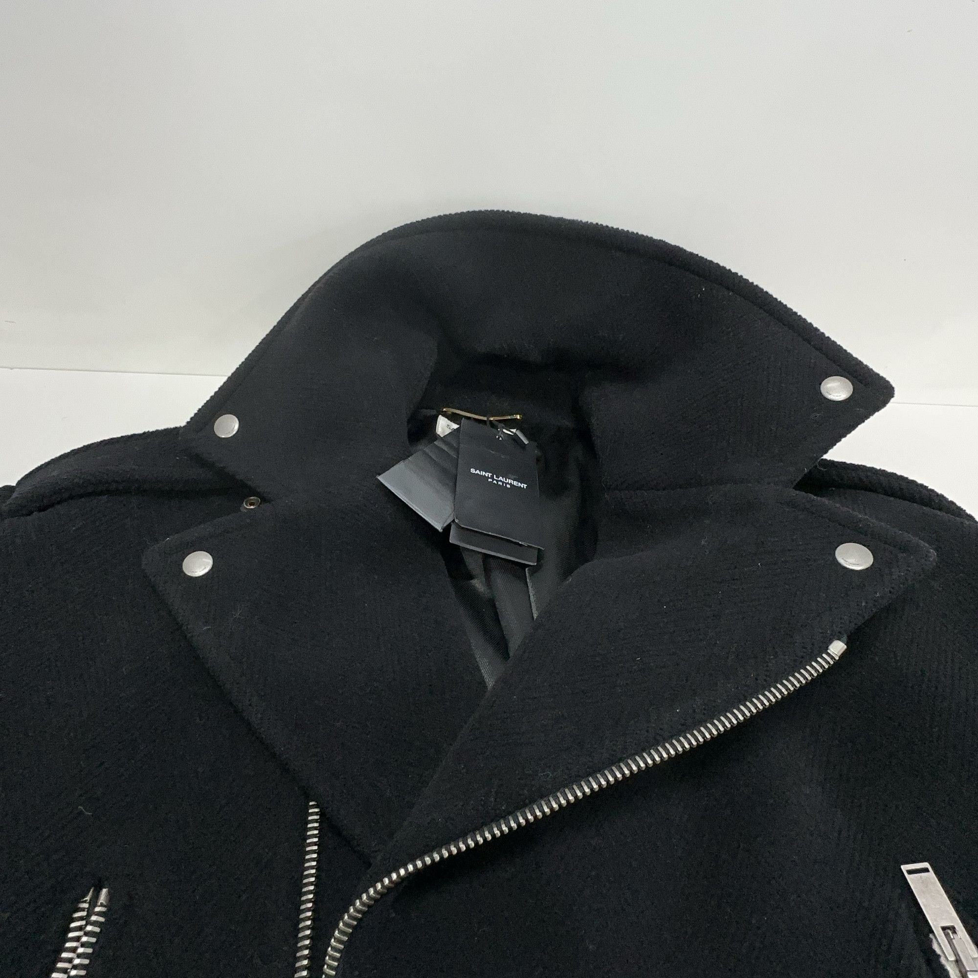 Saint Laurent Paris Saint Laurent Wool Belted Moto Coat Size 38 Size S / US 4 / IT 40 - 6 Thumbnail