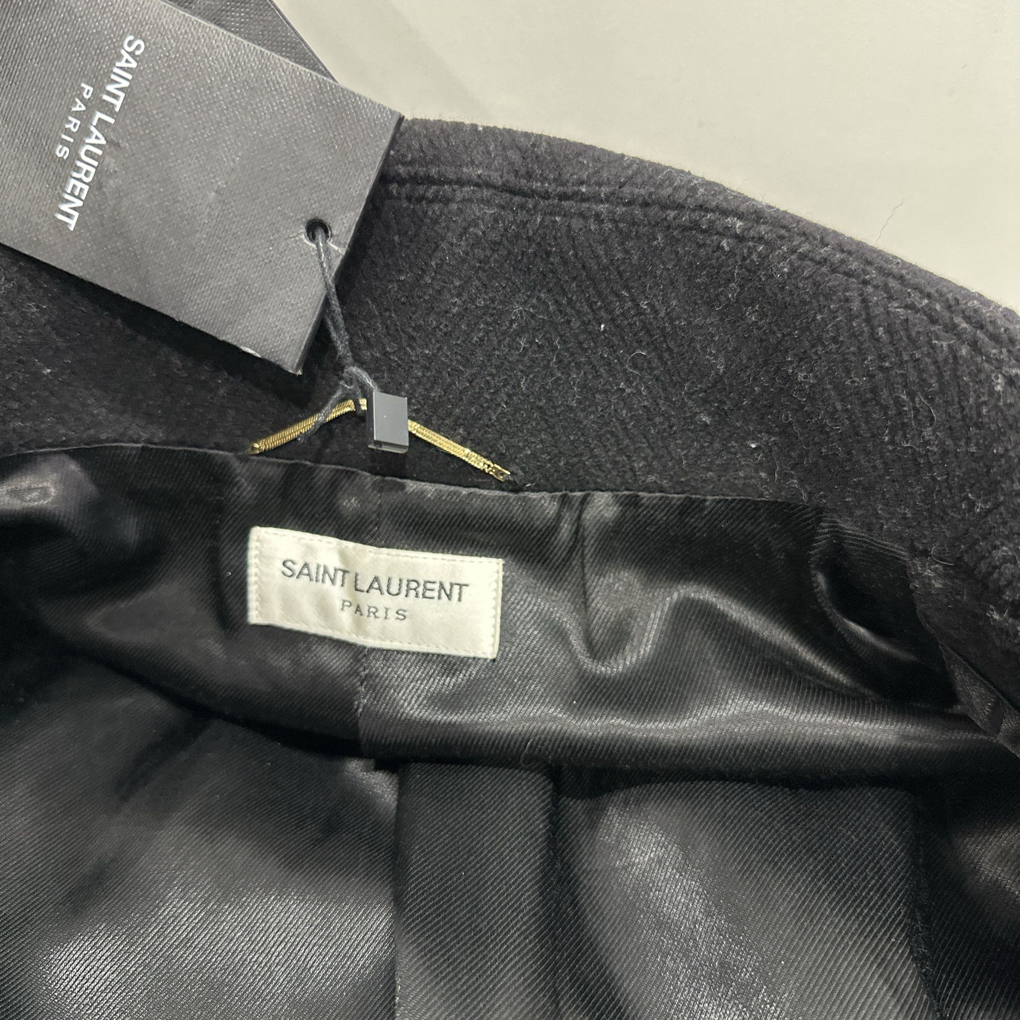 Saint Laurent Paris Saint Laurent Wool Belted Moto Coat Size 38 Size S / US 4 / IT 40 - 5 Thumbnail