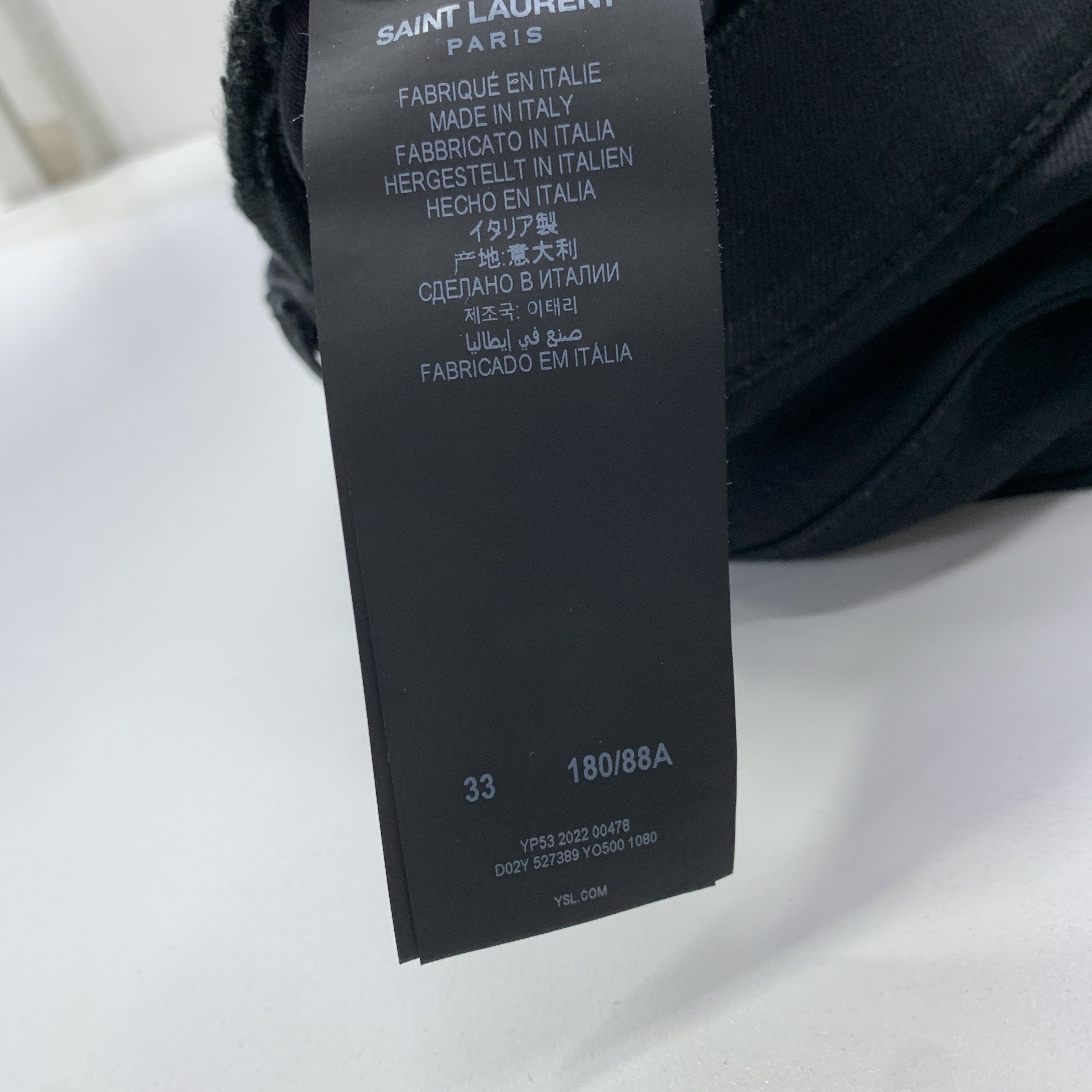 Saint Laurent Paris Saint Laurent D02 Black Jeans Size 33 Size US 33 - 3 Thumbnail