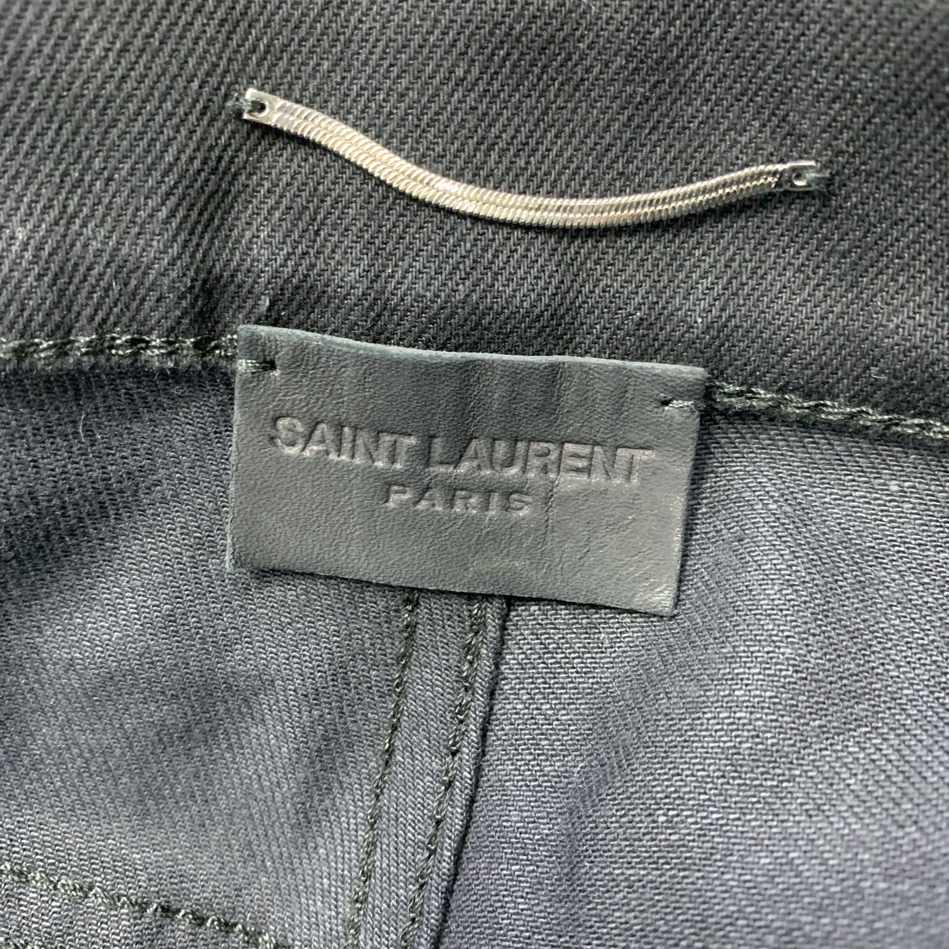 Saint Laurent Paris Saint Laurent D02 Black Jeans Size 33 Size US 33 - 2 Thumbnail