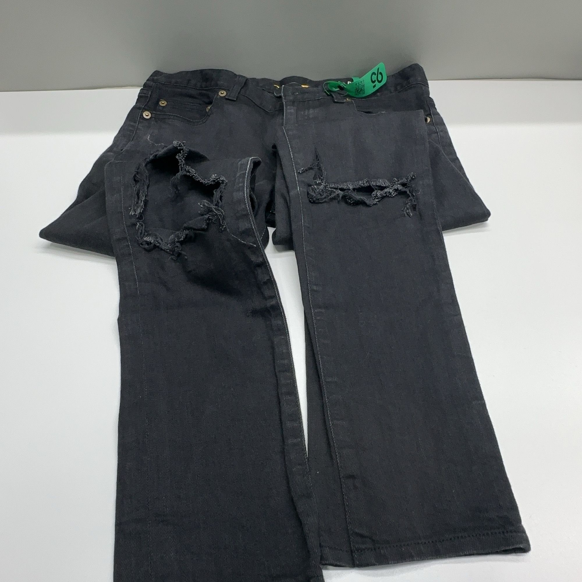 Saint Laurent Paris Saint Laurent Distressed Black Denim Jeans Size 28 Size US 28 / EU 44 - 9 Thumbnail