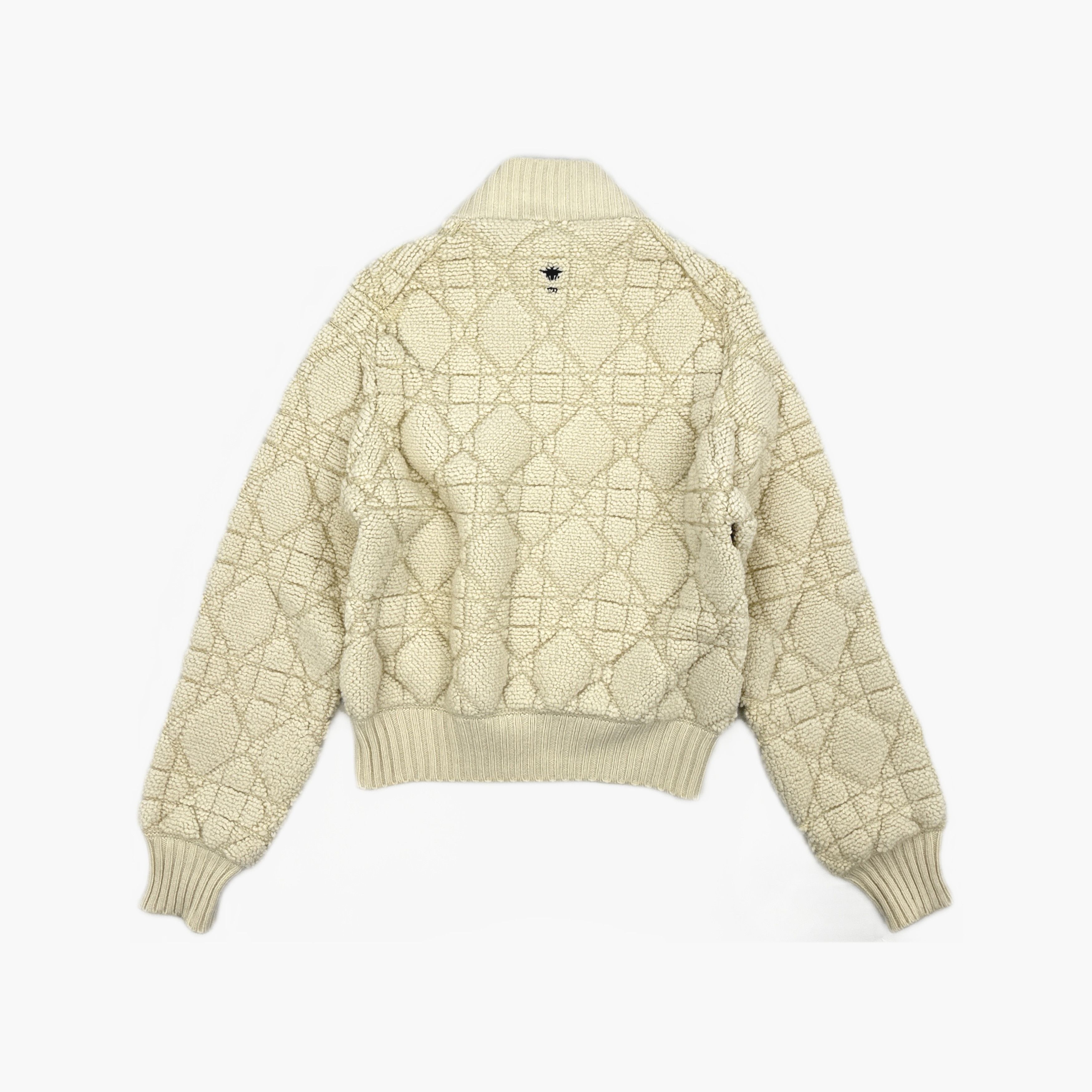 Dior Dior Cannage Pattern Knit Zip Up Sweater Size 40 Size M / US 6-8 / IT 42-44 - 2 Thumbnail