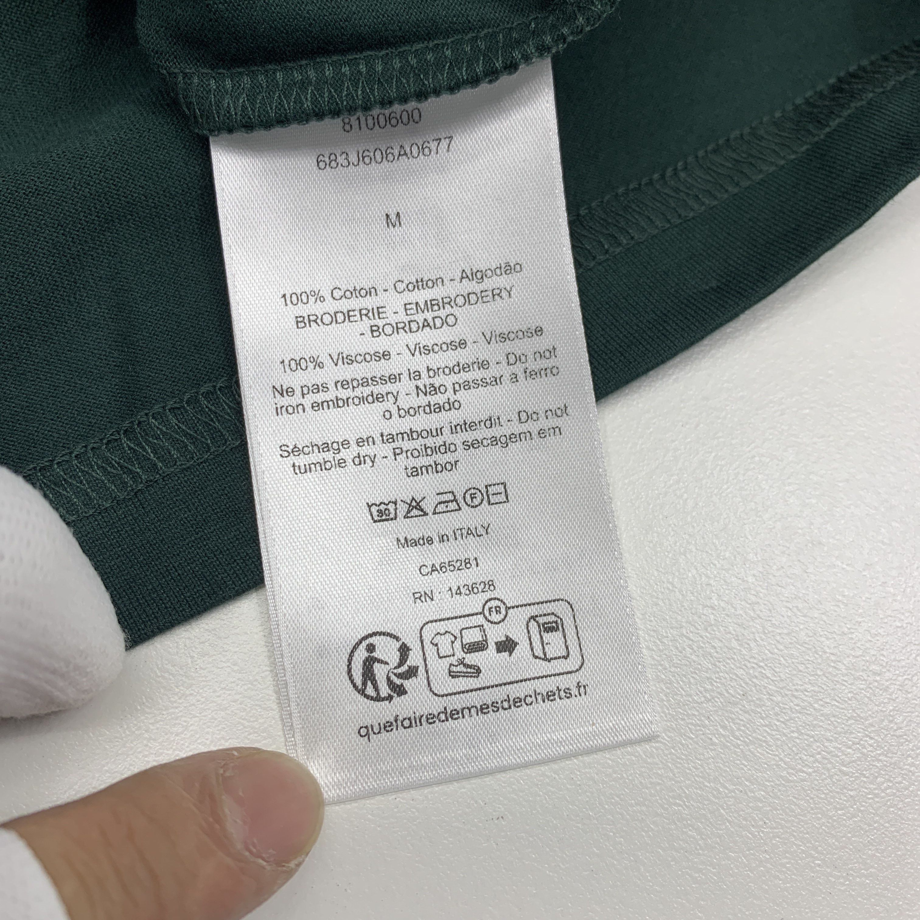 Dior Dior Logo Embroidery T-Shirt Size M Size US M / EU 48-50 / 2 - 5 Thumbnail