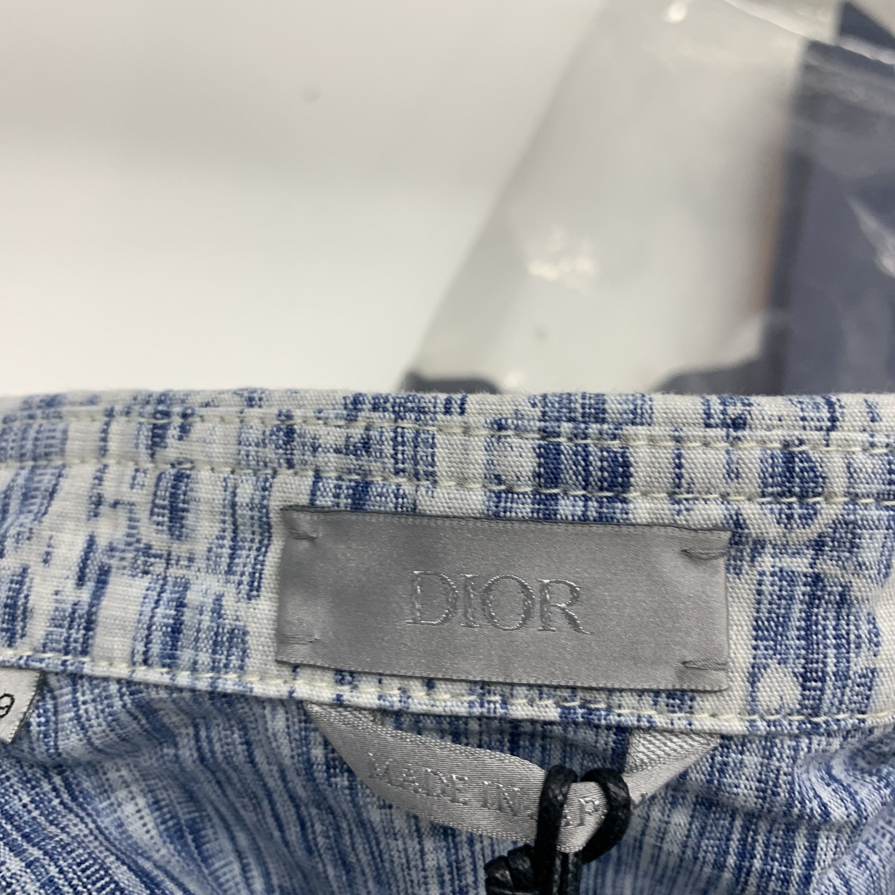 Dior Dior Oblique Kasuri Shirt Size 39 Size US M / EU 48-50 / 2 - 3 Thumbnail