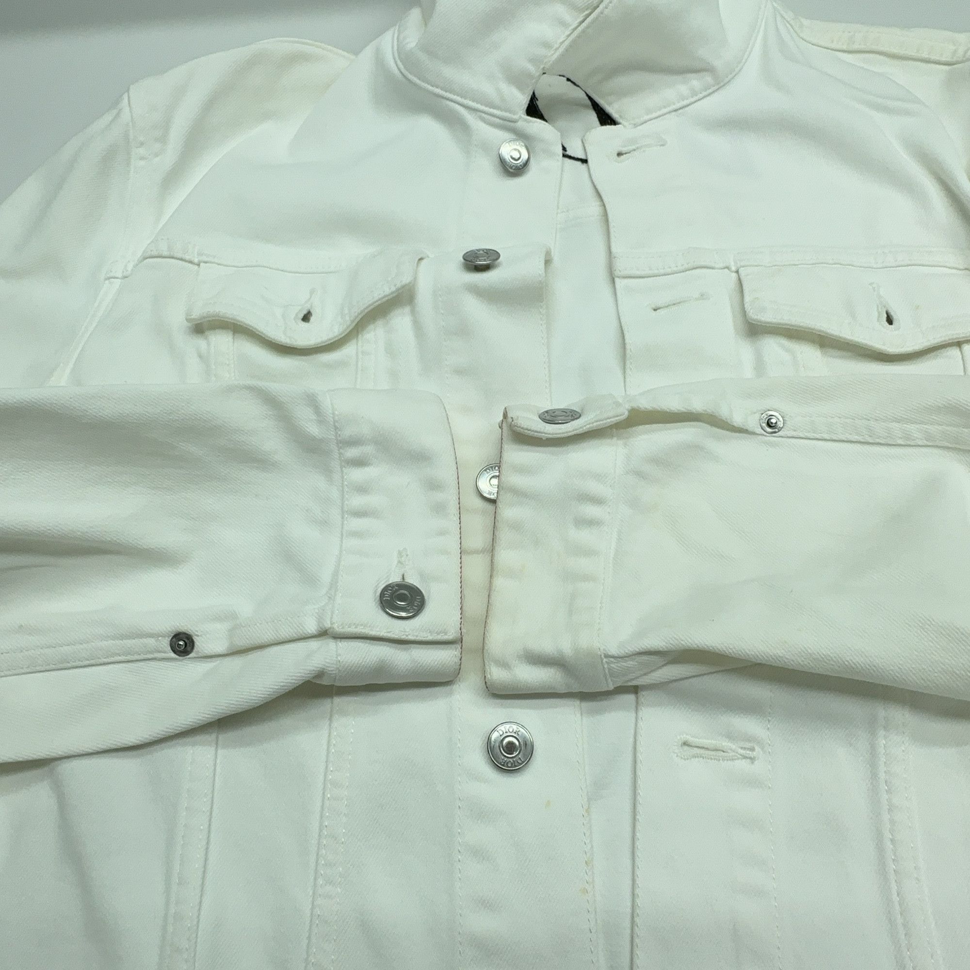 Dior Dior Logo Back Denim Jacket White Size 54 Size US L / EU 52-54 / 3 - 8 Thumbnail