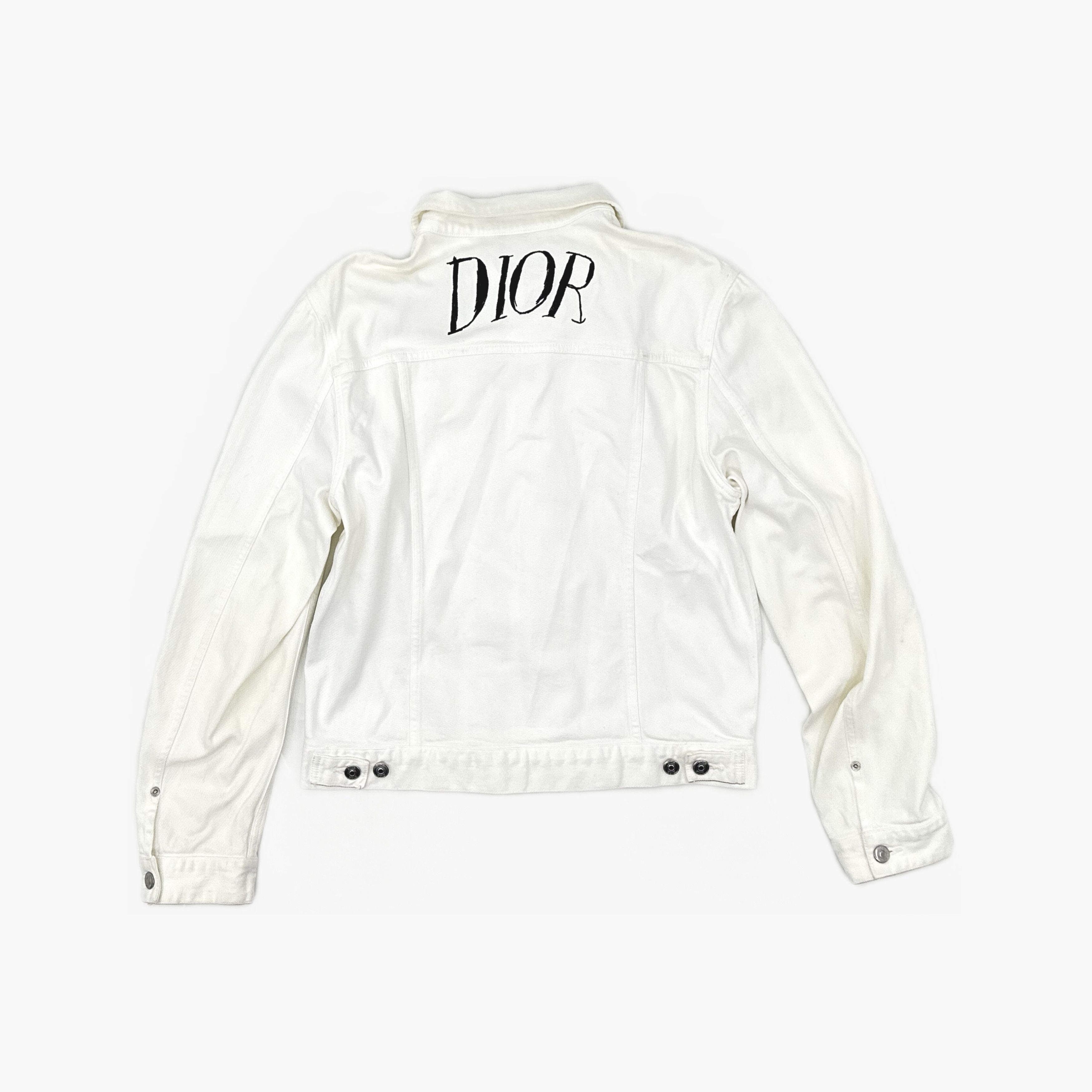 Dior Dior Logo Back Denim Jacket White Size 54 Size US L / EU 52-54 / 3 - 2 Thumbnail