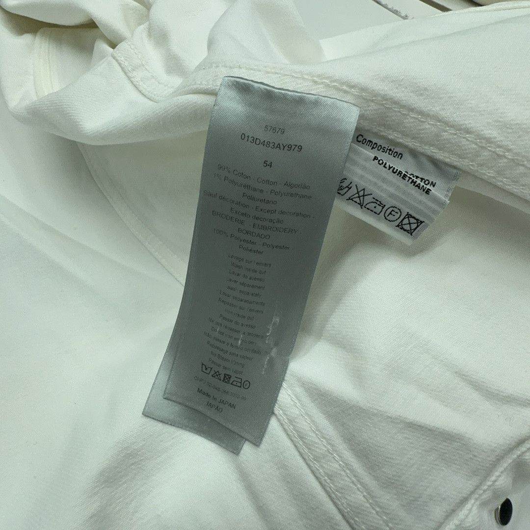 Dior Dior Logo Back Denim Jacket White Size 54 Size US L / EU 52-54 / 3 - 3 Thumbnail