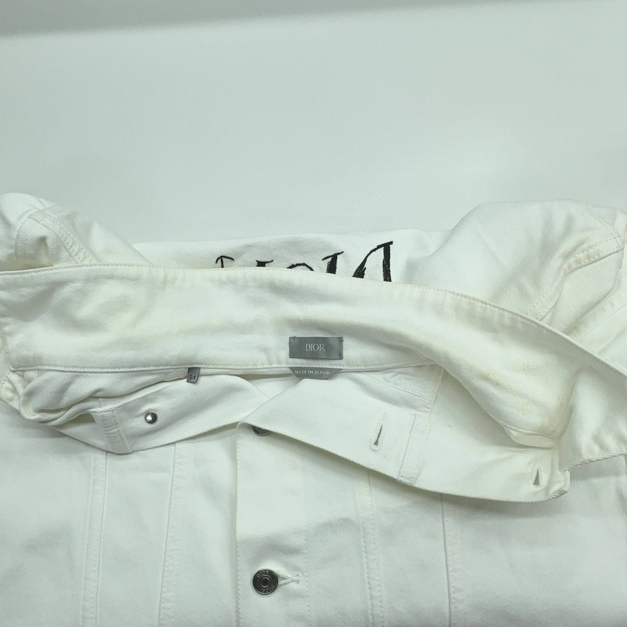 Dior Dior Logo Back Denim Jacket White Size 54 Size US L / EU 52-54 / 3 - 11 Thumbnail