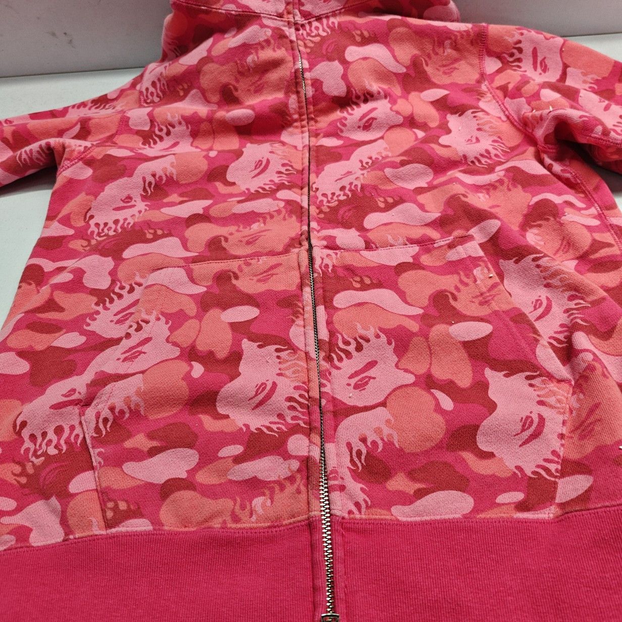 Bape A Bathing Ape Pink Camo Shark Full Zip Hoodie Size L Size US L / EU 52-54 / 3 - 8 Thumbnail