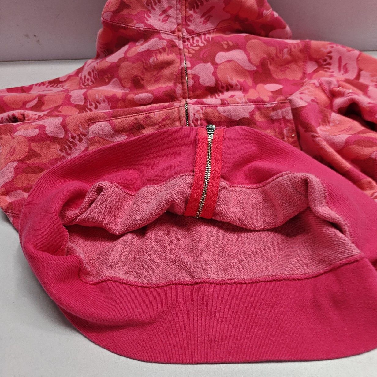 Bape A Bathing Ape Pink Camo Shark Full Zip Hoodie Size L Size US L / EU 52-54 / 3 - 9 Thumbnail