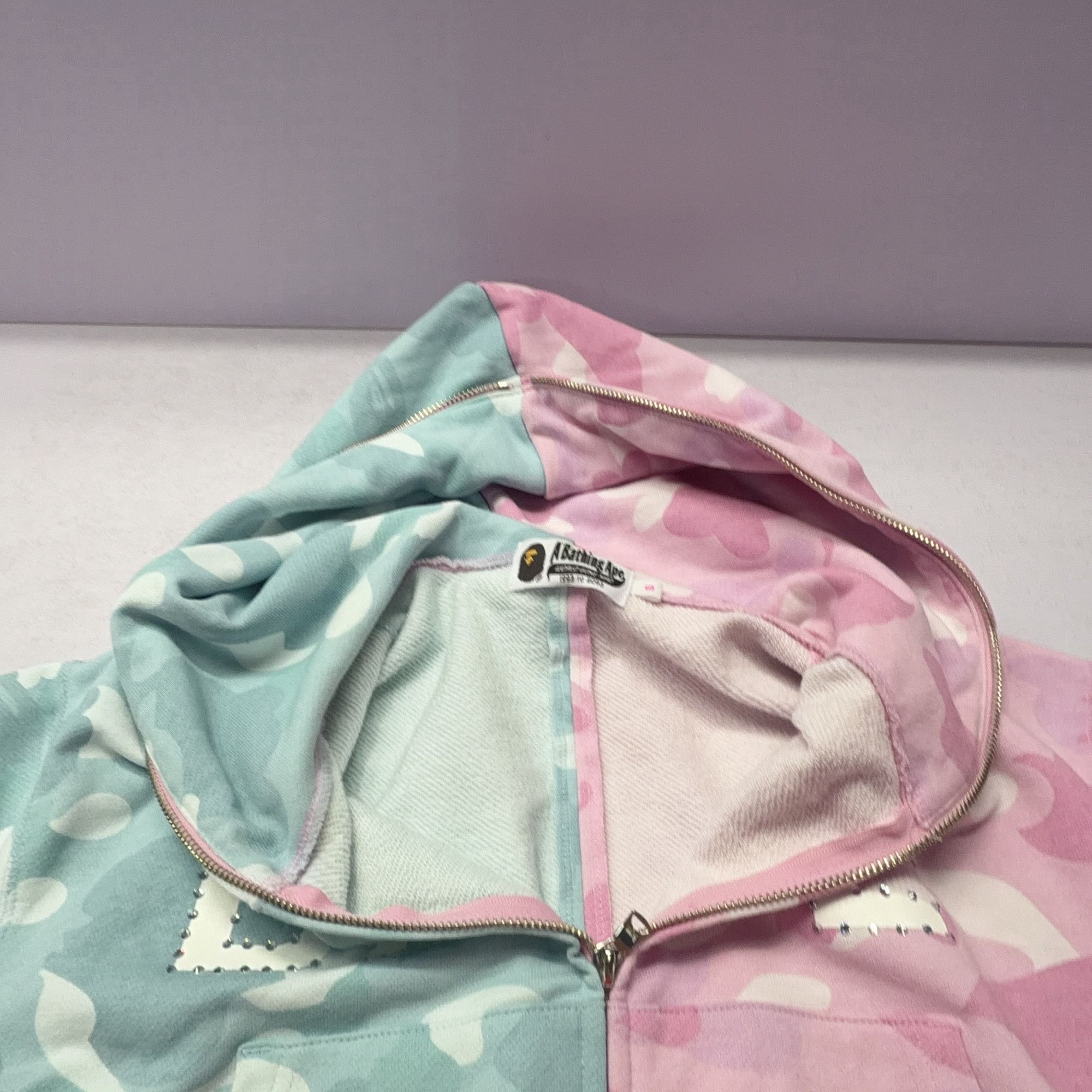 Bape A BATHING APE Split Camo Zip Hoodie Size S Size S / US 4 / IT 40 - 9 Thumbnail