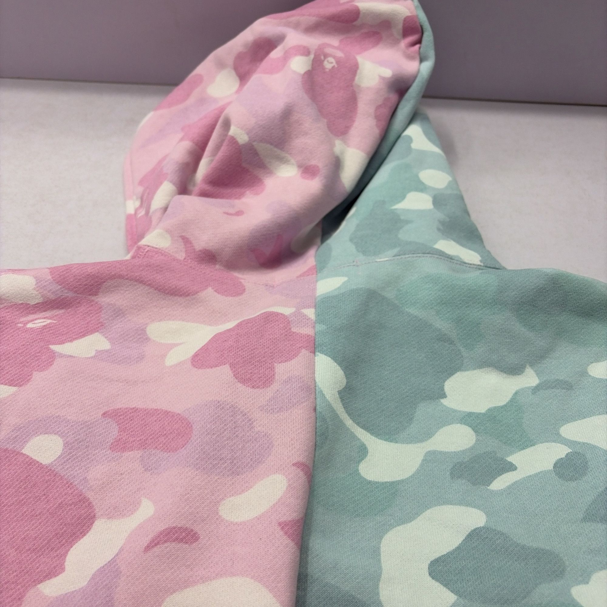 Bape A BATHING APE Split Camo Zip Hoodie Size S Size S / US 4 / IT 40 - 7 Thumbnail