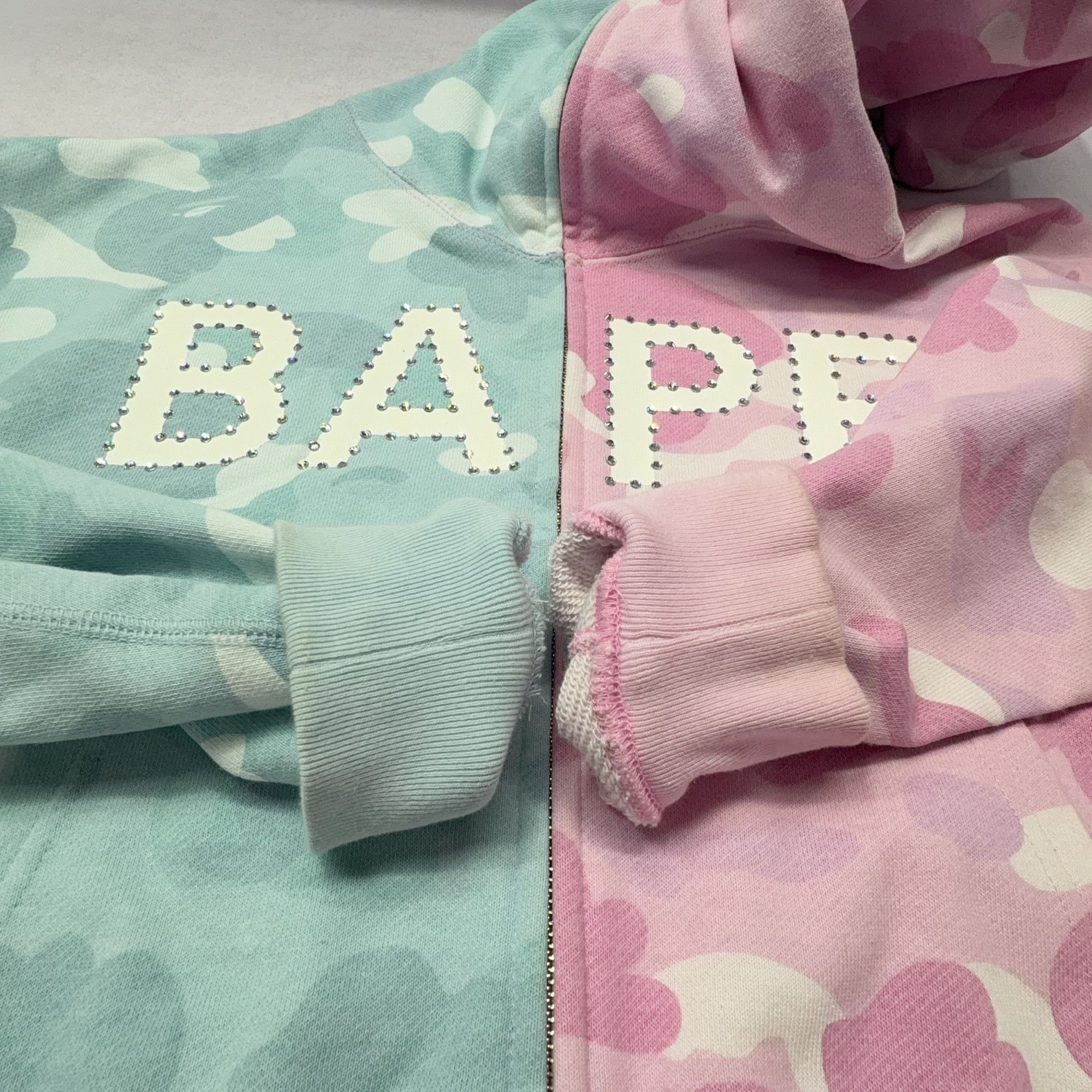 Bape A BATHING APE Split Camo Zip Hoodie Size S Size S / US 4 / IT 40 - 13 Thumbnail