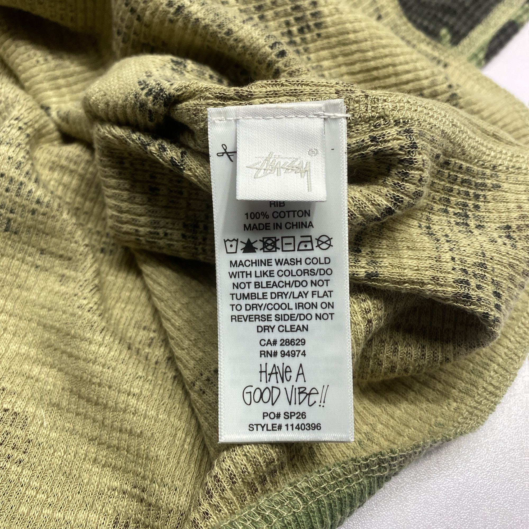 Stussy Stussy Camo Thermal Long Sleeve T-Shirt Size XL Size US XL / EU 56 / 4 - 4 Thumbnail