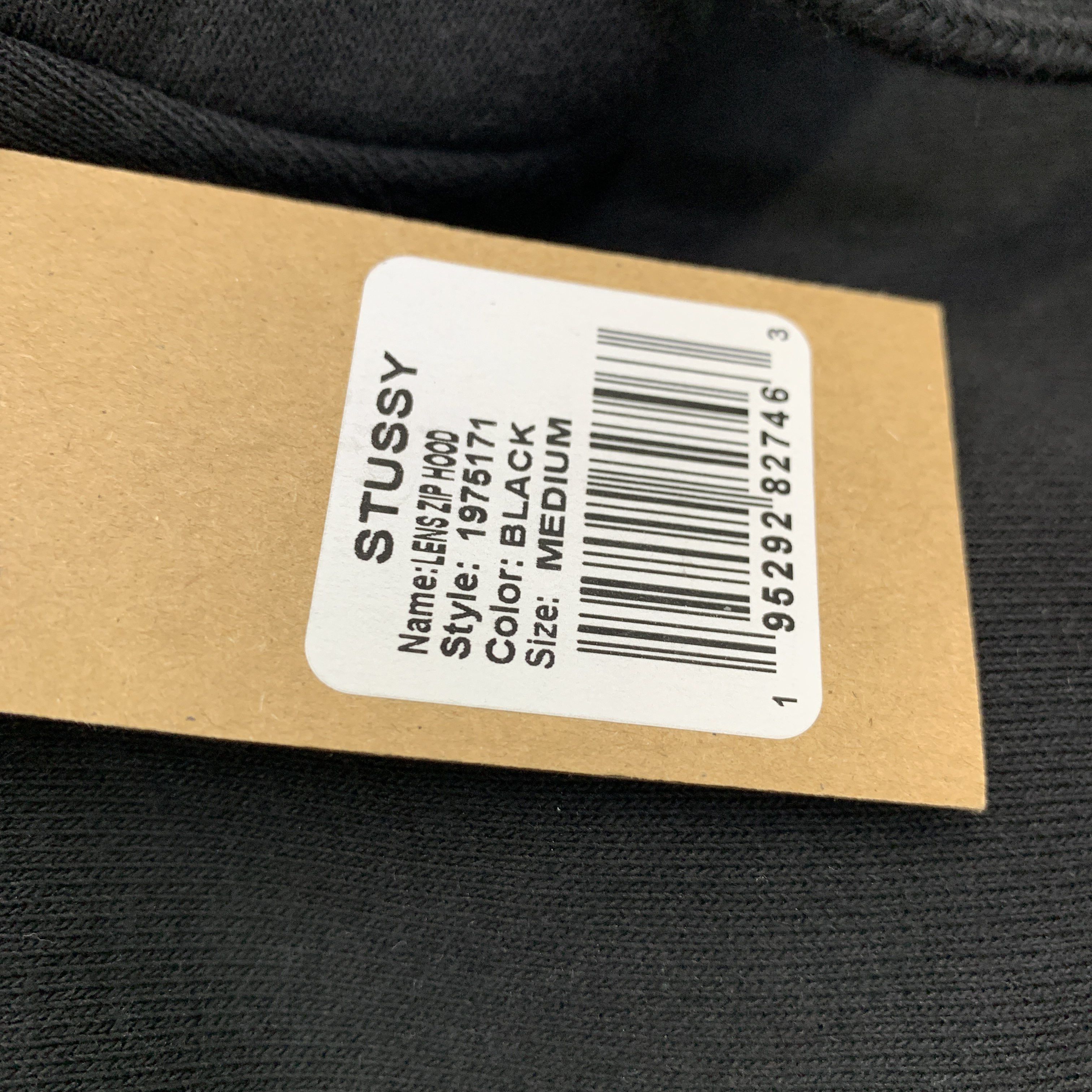 Stussy Stussy Logo Zip Hoodie Black Size M Size US M / EU 48-50 / 2 - 2 Thumbnail