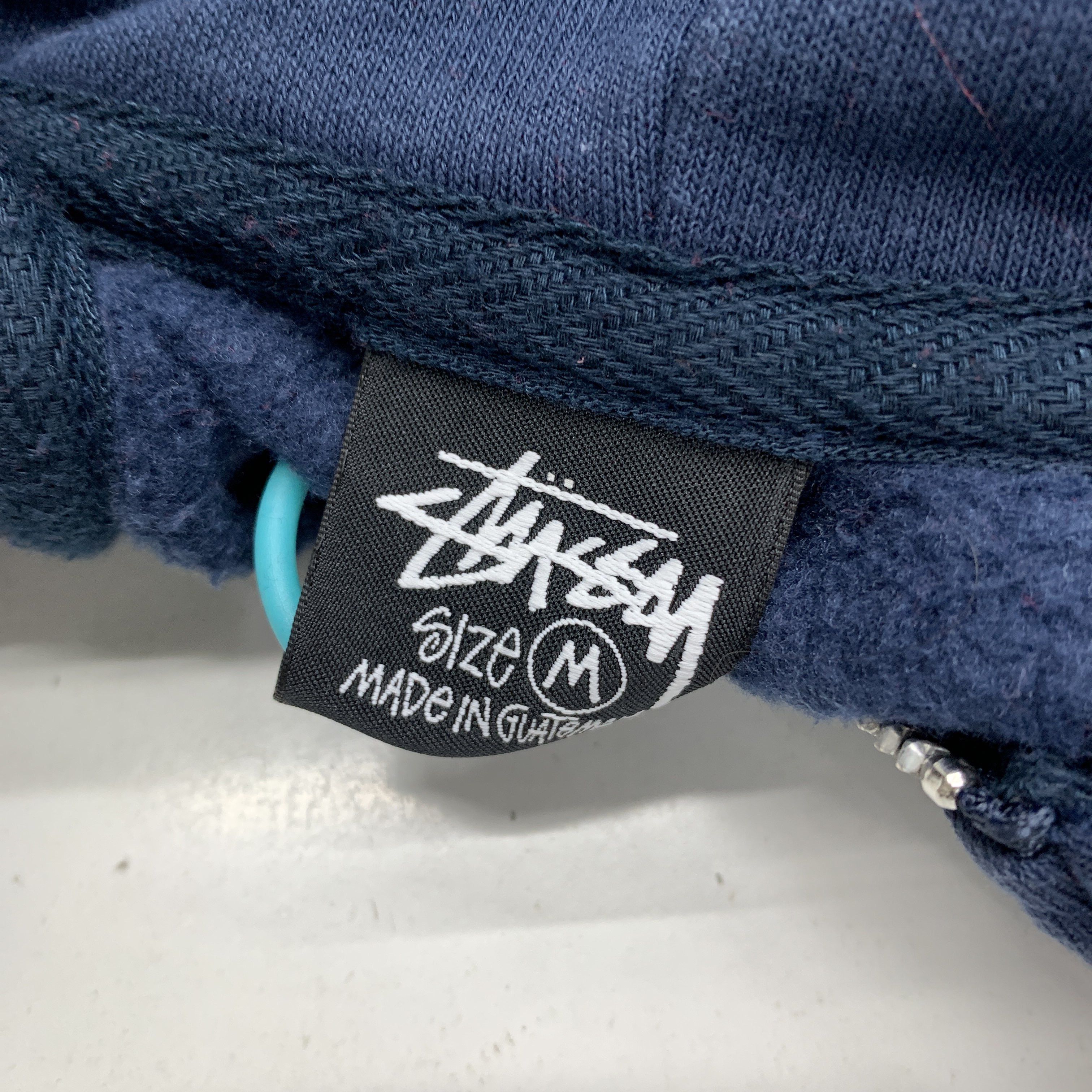 Stussy Stussy Logo Zip Hoodie Navy Size M Size US M / EU 48-50 / 2 - 2 Thumbnail