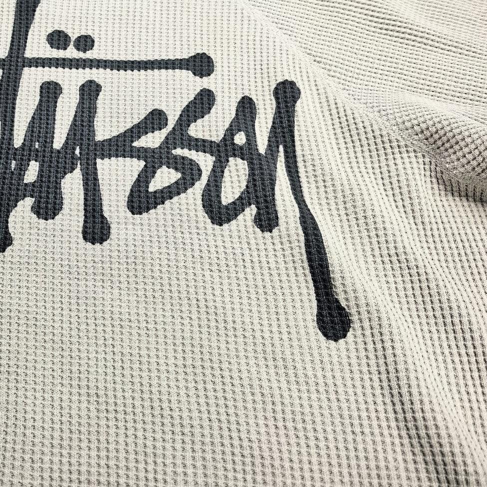 Stussy Stussy Logo Waffle Knit Long Sleeve T-Shirt Size M Size US M / EU 48-50 / 2 - 11 Thumbnail