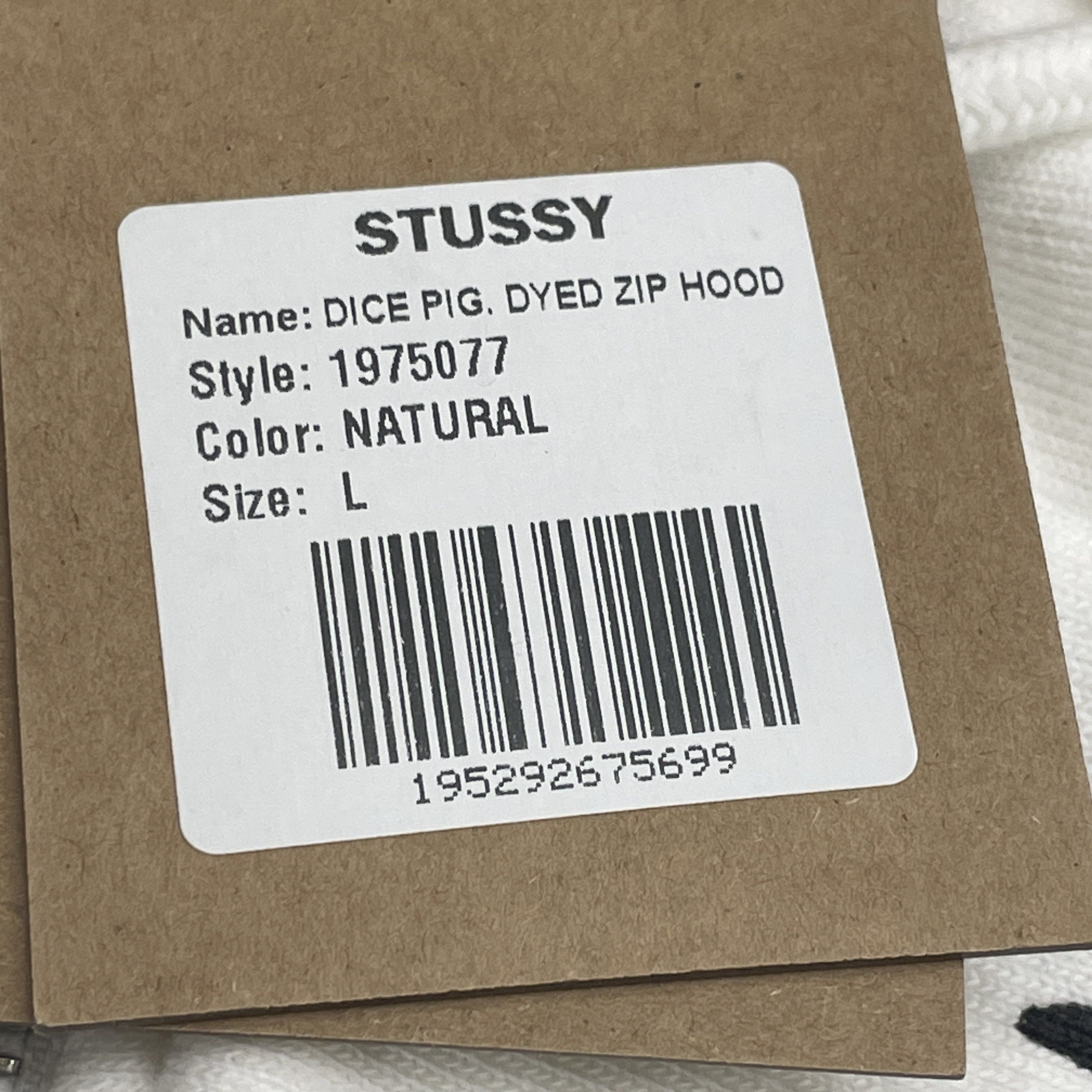 Stussy Stussy Dice Pigment Dyed Zip Hoodie Size L Size US L / EU 52-54 / 3 - 4 Thumbnail