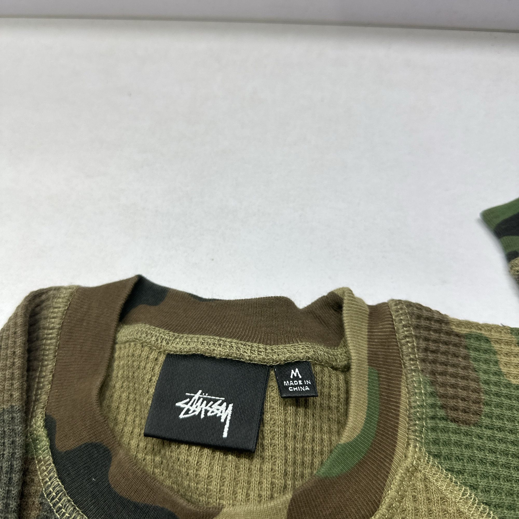 Stussy Stussy Camo Waffle Long Sleeve T-Shirt Size M Size US M / EU 48-50 / 2 - 12 Thumbnail