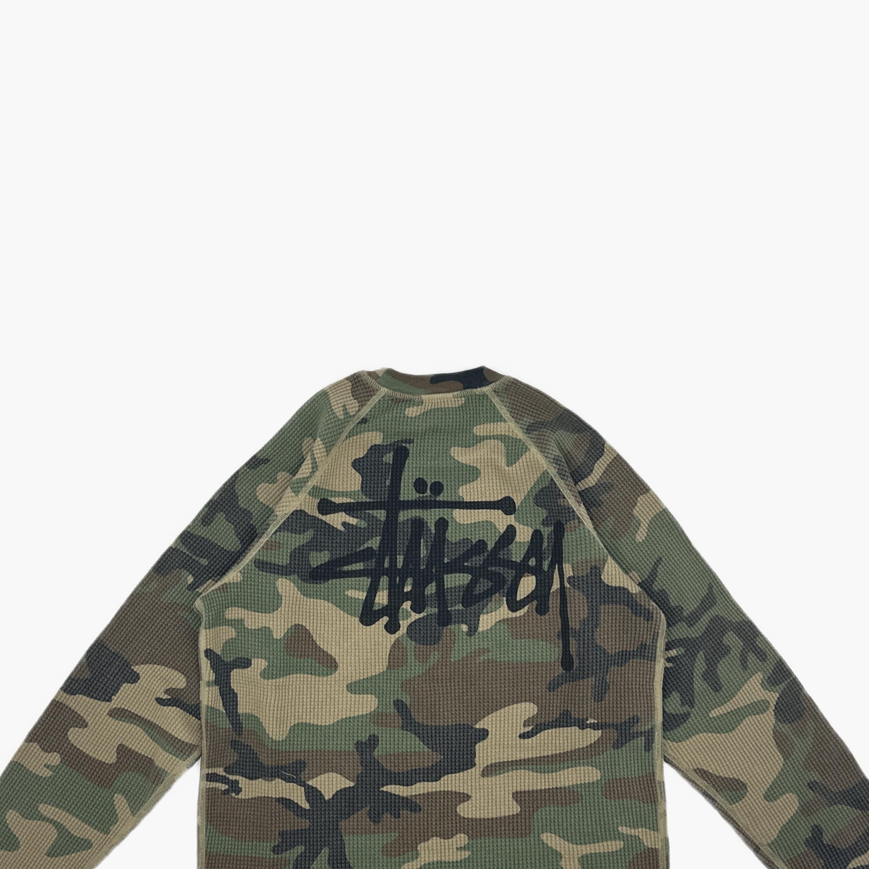 Stussy Stussy Camo Waffle Long Sleeve T-Shirt Size M Size US M / EU 48-50 / 2 - 3 Thumbnail