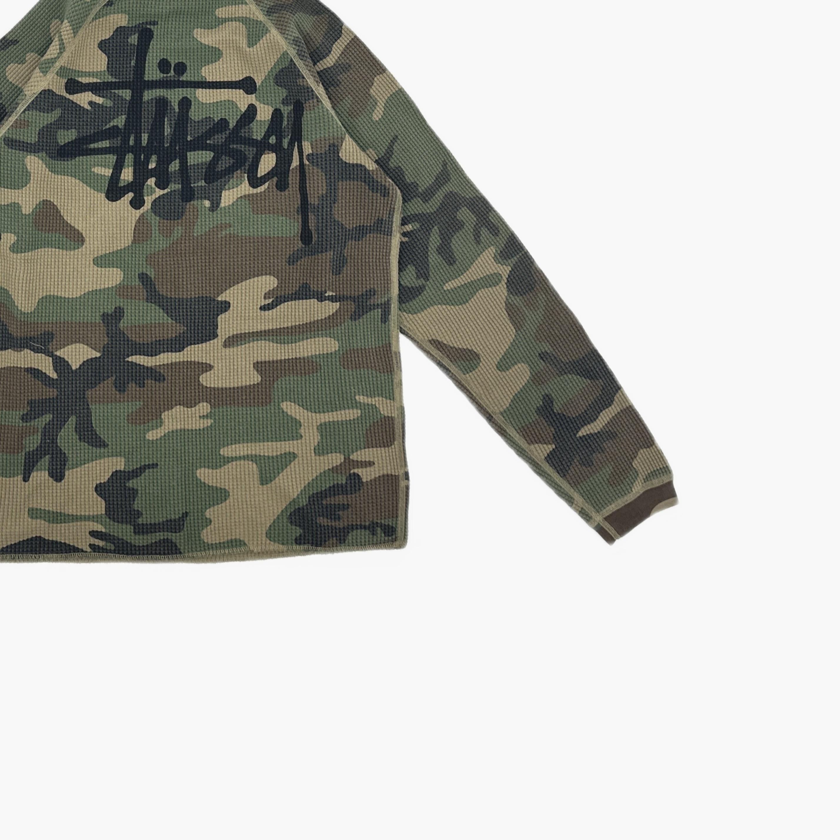 Stussy Stussy Camo Waffle Long Sleeve T-Shirt Size M Size US M / EU 48-50 / 2 - 5 Thumbnail