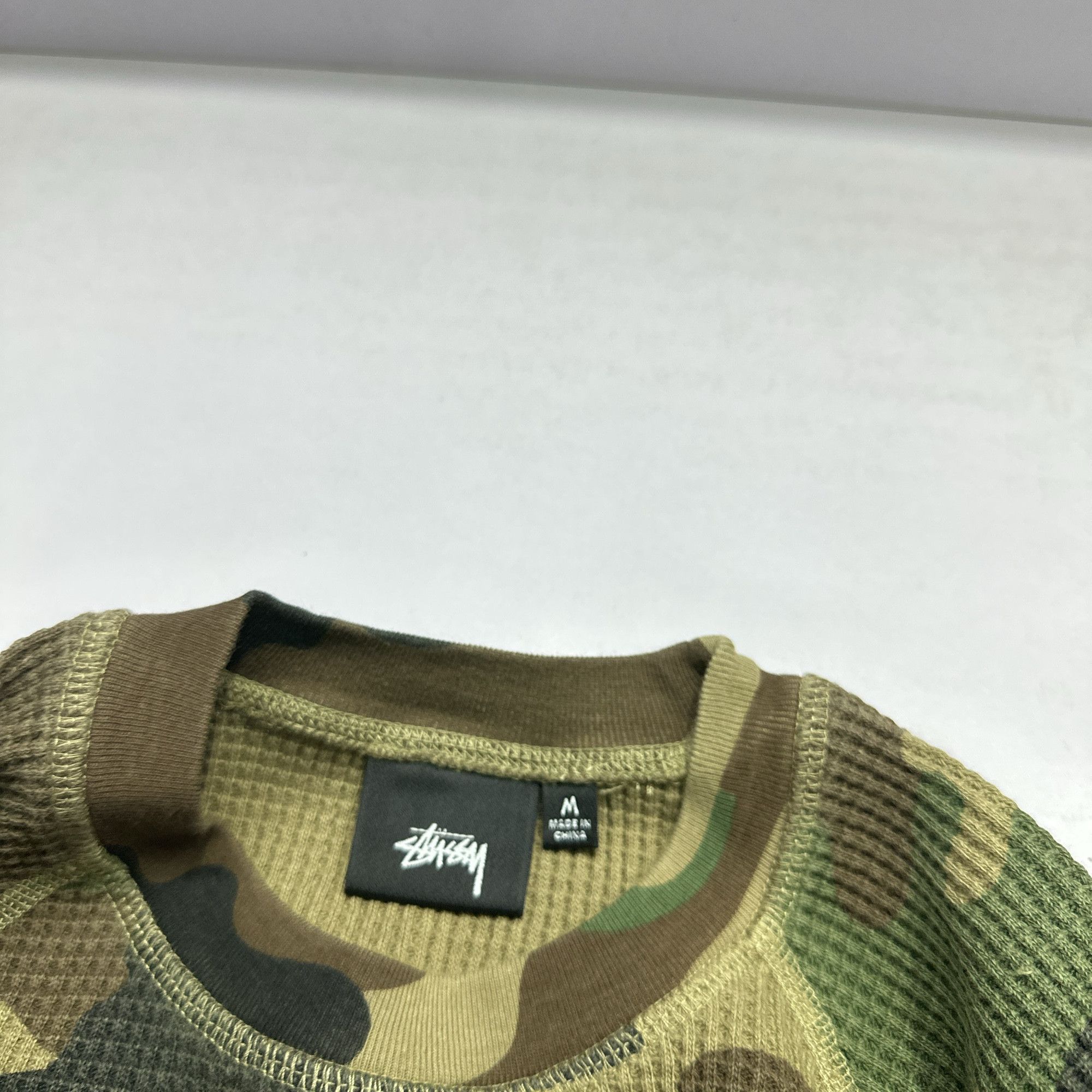 Stussy Stussy Camo Waffle Long Sleeve T-Shirt Size M Size US M / EU 48-50 / 2 - 8 Thumbnail