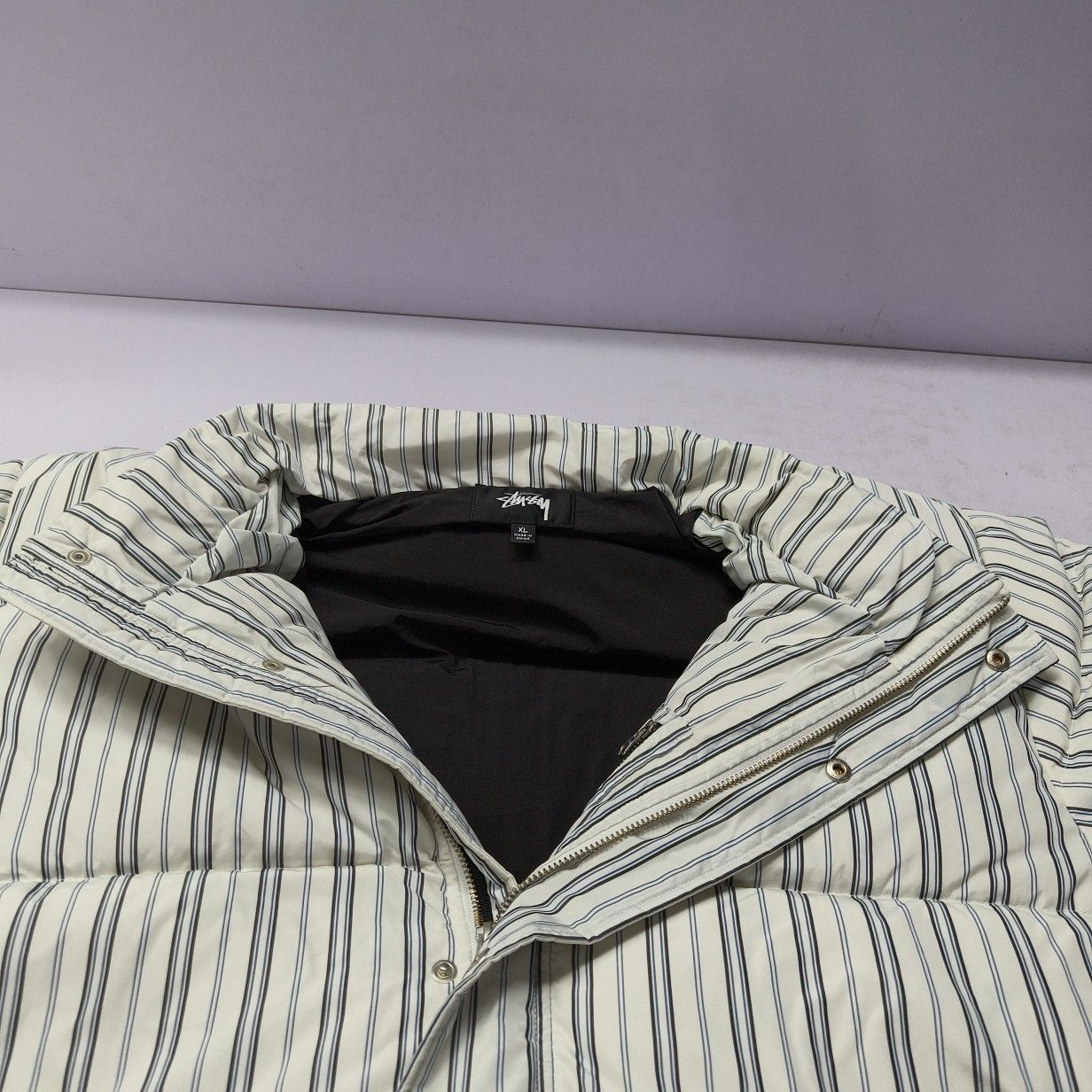 Stussy Stussy Striped Puffer Jacket Size XL Size US XL / EU 56 / 4 - 7 Thumbnail