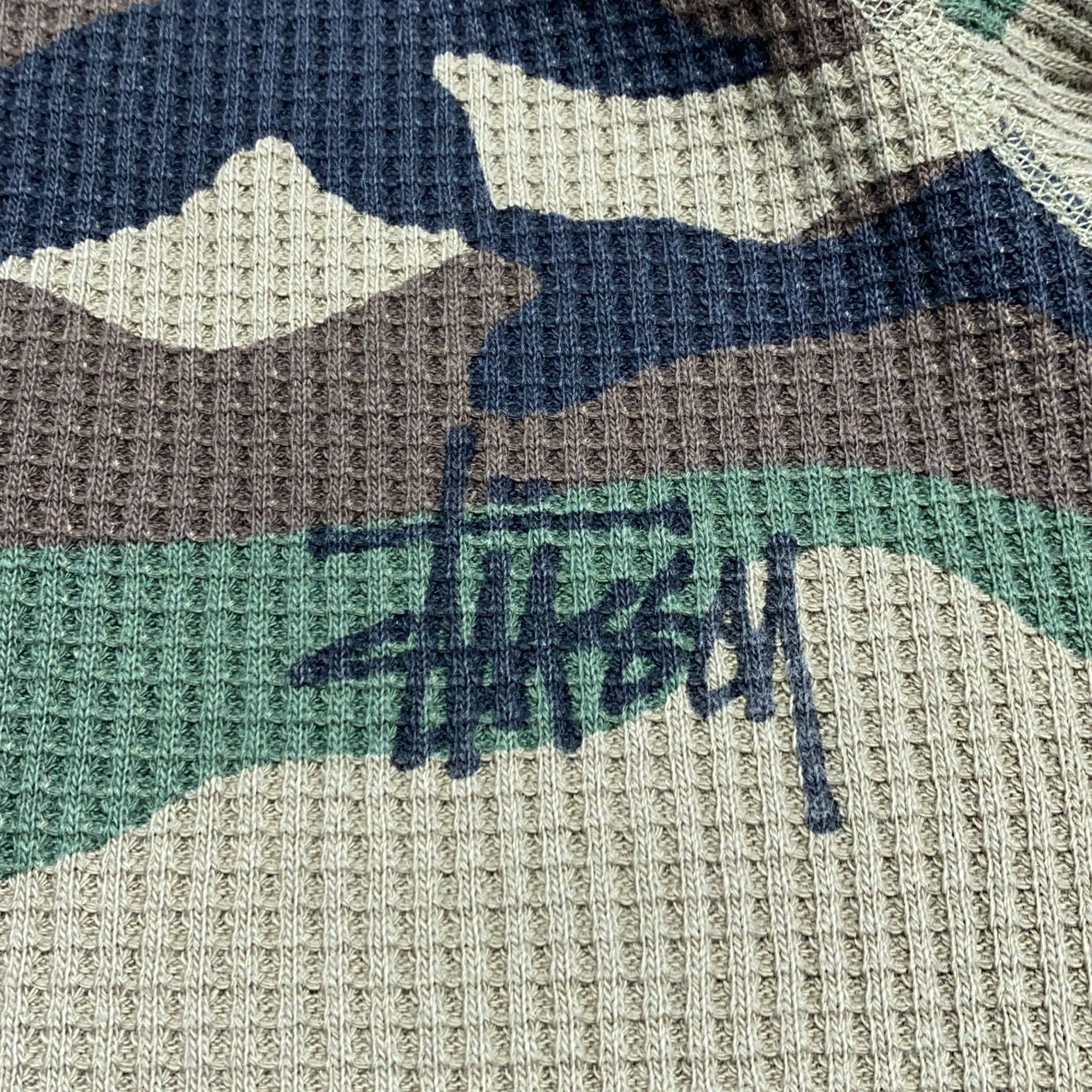 Stussy Stussy Camo Waffle Long Sleeve T-Shirt Size S Size US S / EU 44-46 / 1 - 4 Thumbnail