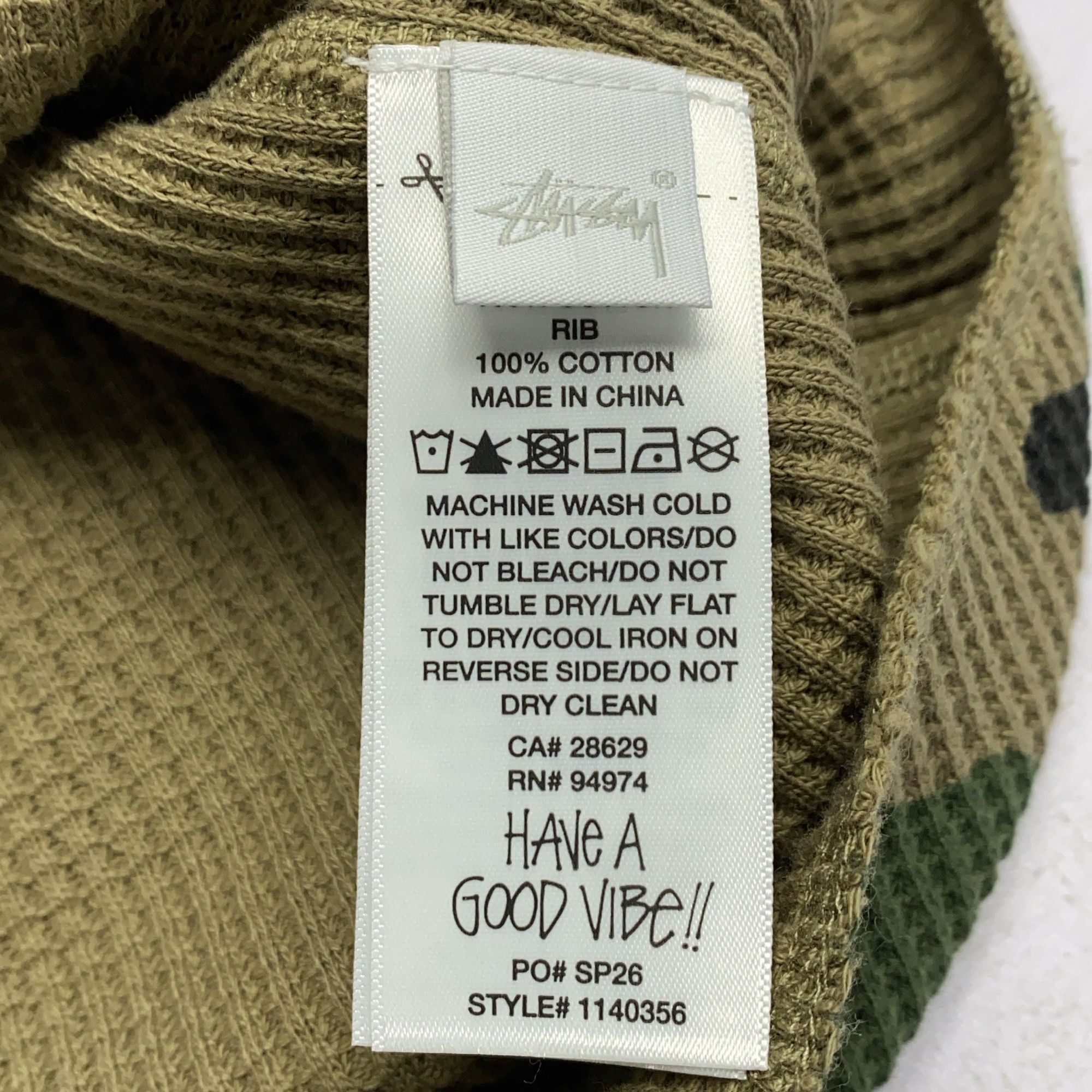 Stussy Stussy Camo Waffle Long Sleeve T-Shirt Size S Size US S / EU 44-46 / 1 - 5 Thumbnail