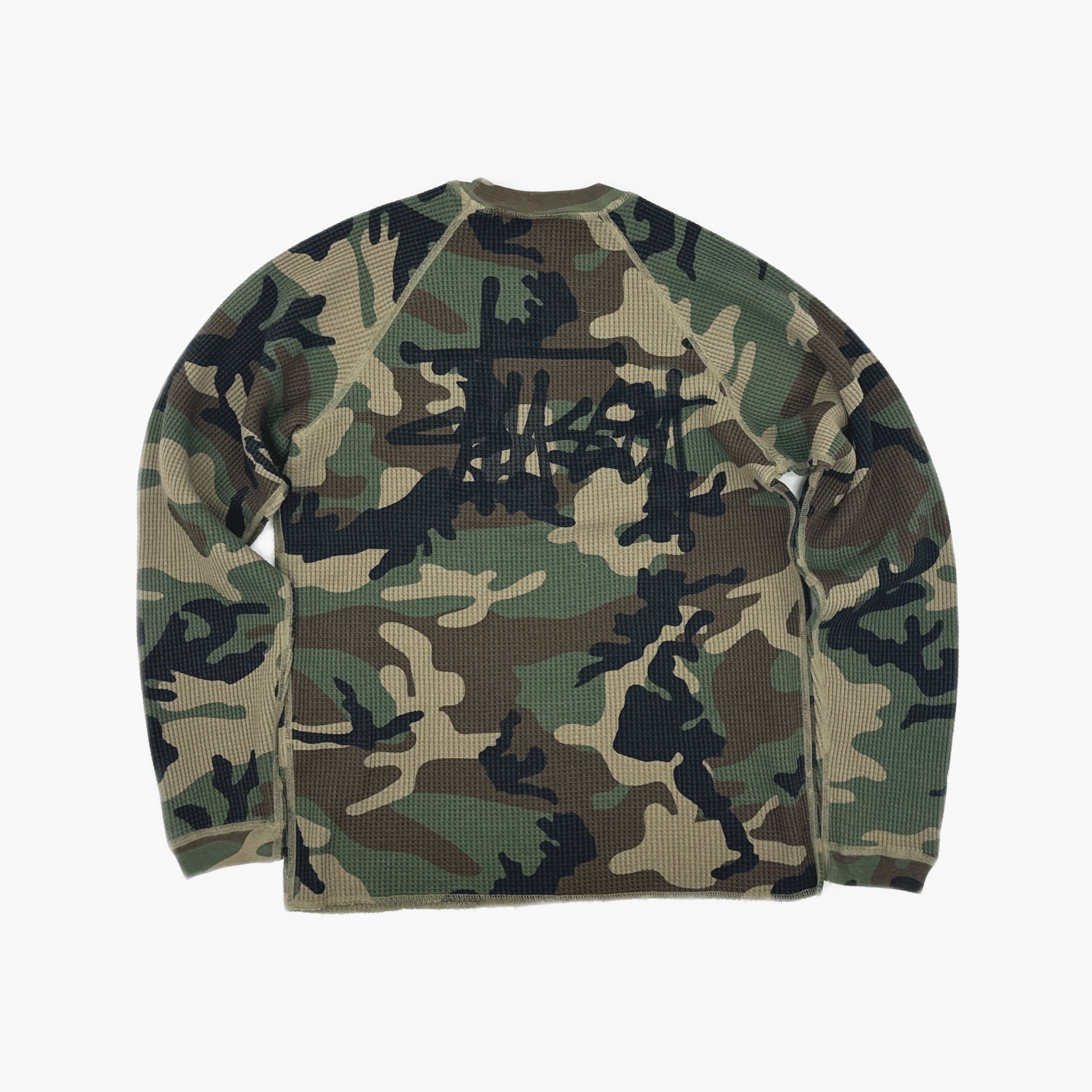 Stussy Stussy Camo Waffle Long Sleeve T-Shirt Size S Size US S / EU 44-46 / 1 - 2 Thumbnail
