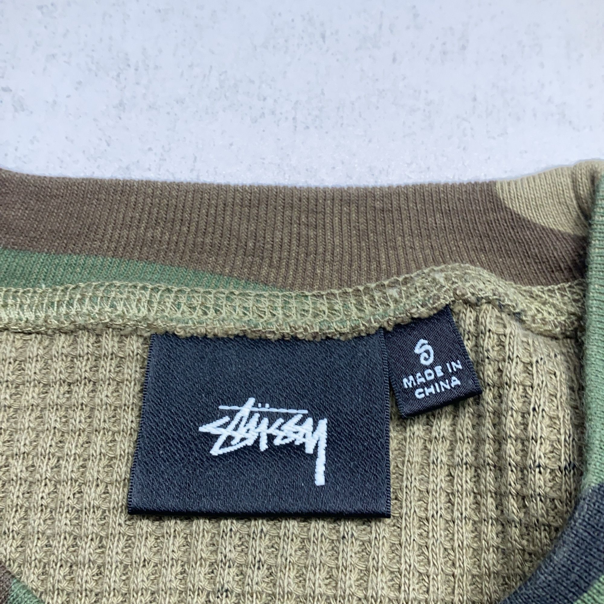 Stussy Stussy Camo Waffle Long Sleeve T-Shirt Size S Size US S / EU 44-46 / 1 - 3 Thumbnail