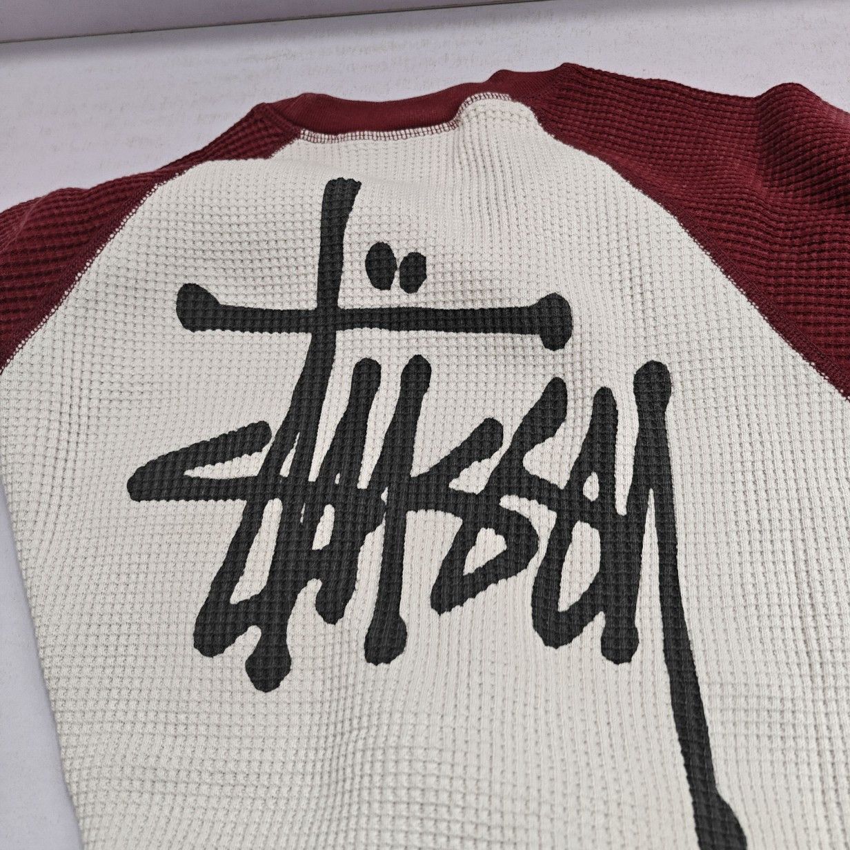 Stussy Stussy Waffle Thermal Long Sleeve T-Shirt Size M Size US M / EU 48-50 / 2 - 6 Thumbnail