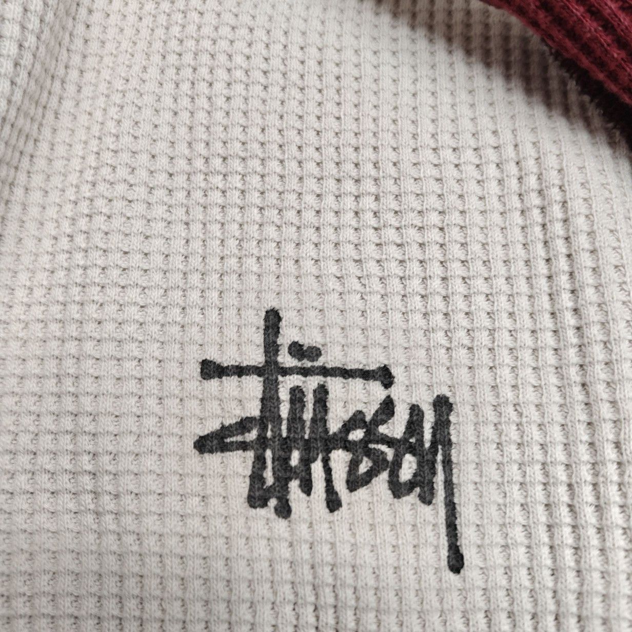 Stussy Stussy Waffle Thermal Long Sleeve T-Shirt Size M Size US M / EU 48-50 / 2 - 4 Thumbnail