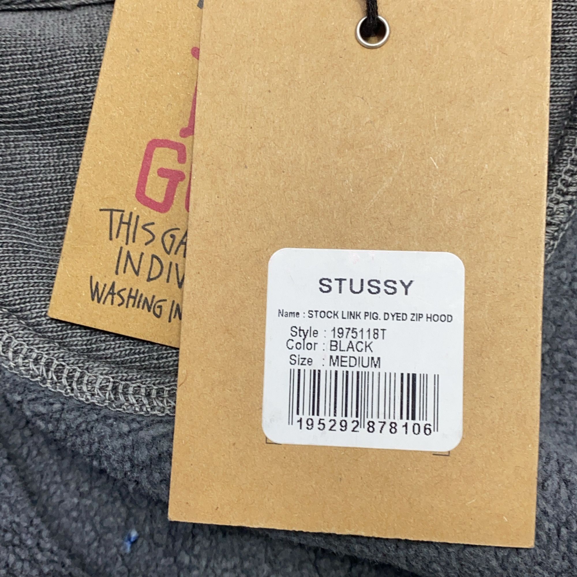 Stussy Stussy Pigment Dyed Stock Link Zip Hoodie Size M Size US M / EU 48-50 / 2 - 7 Thumbnail