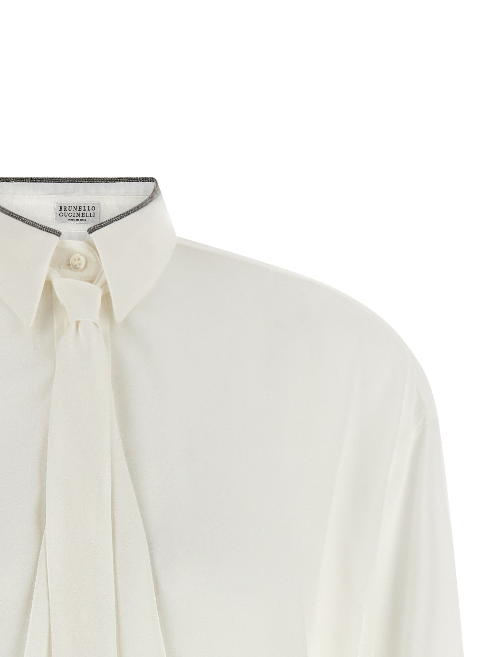 Brunello Cucinelli 'Shiny Collar' Shirt Size M / US 6-8 / IT 42-44 - 3 Thumbnail