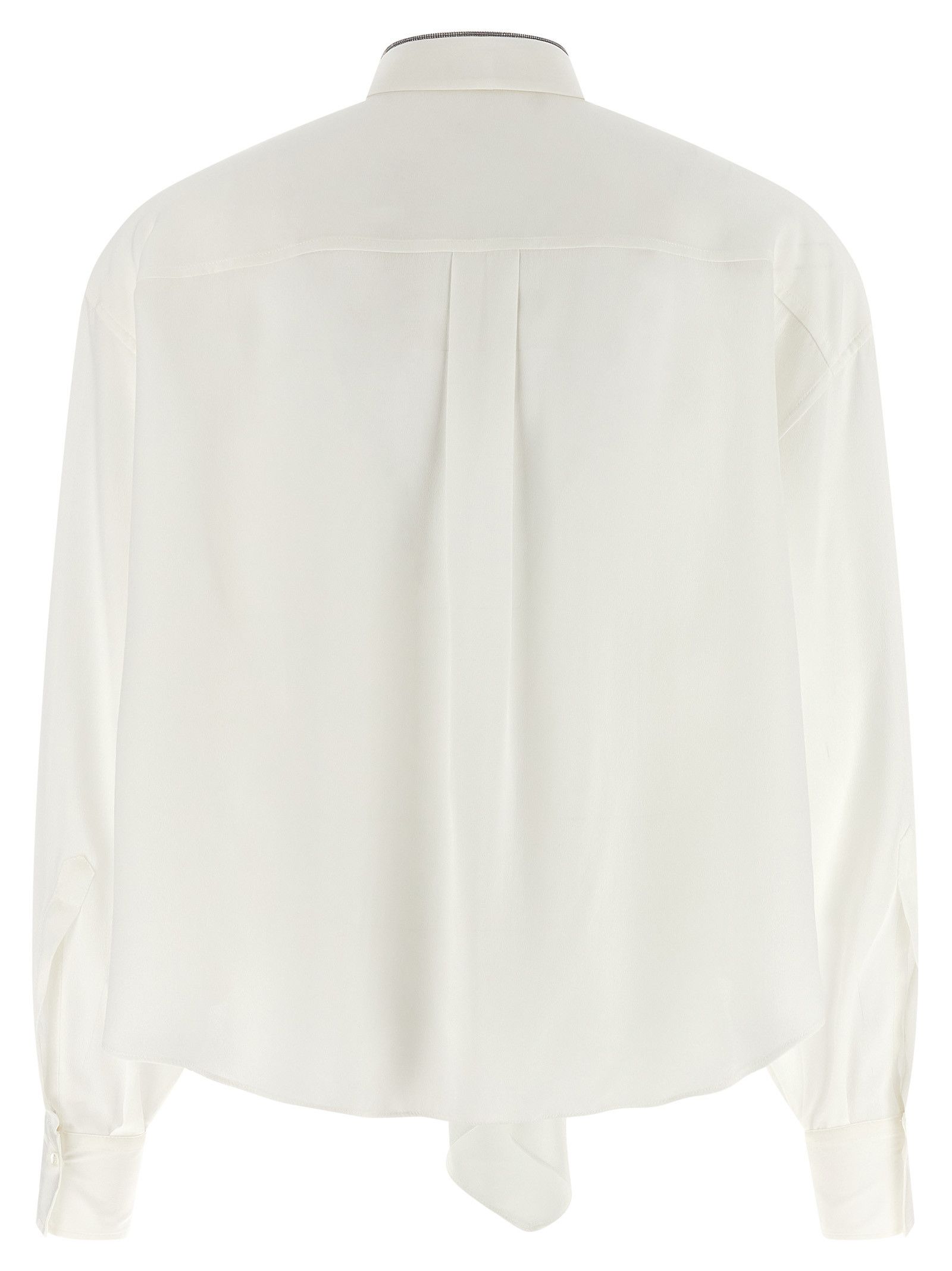 Brunello Cucinelli 'Shiny Collar' Shirt Size M / US 6-8 / IT 42-44 - 2 Thumbnail