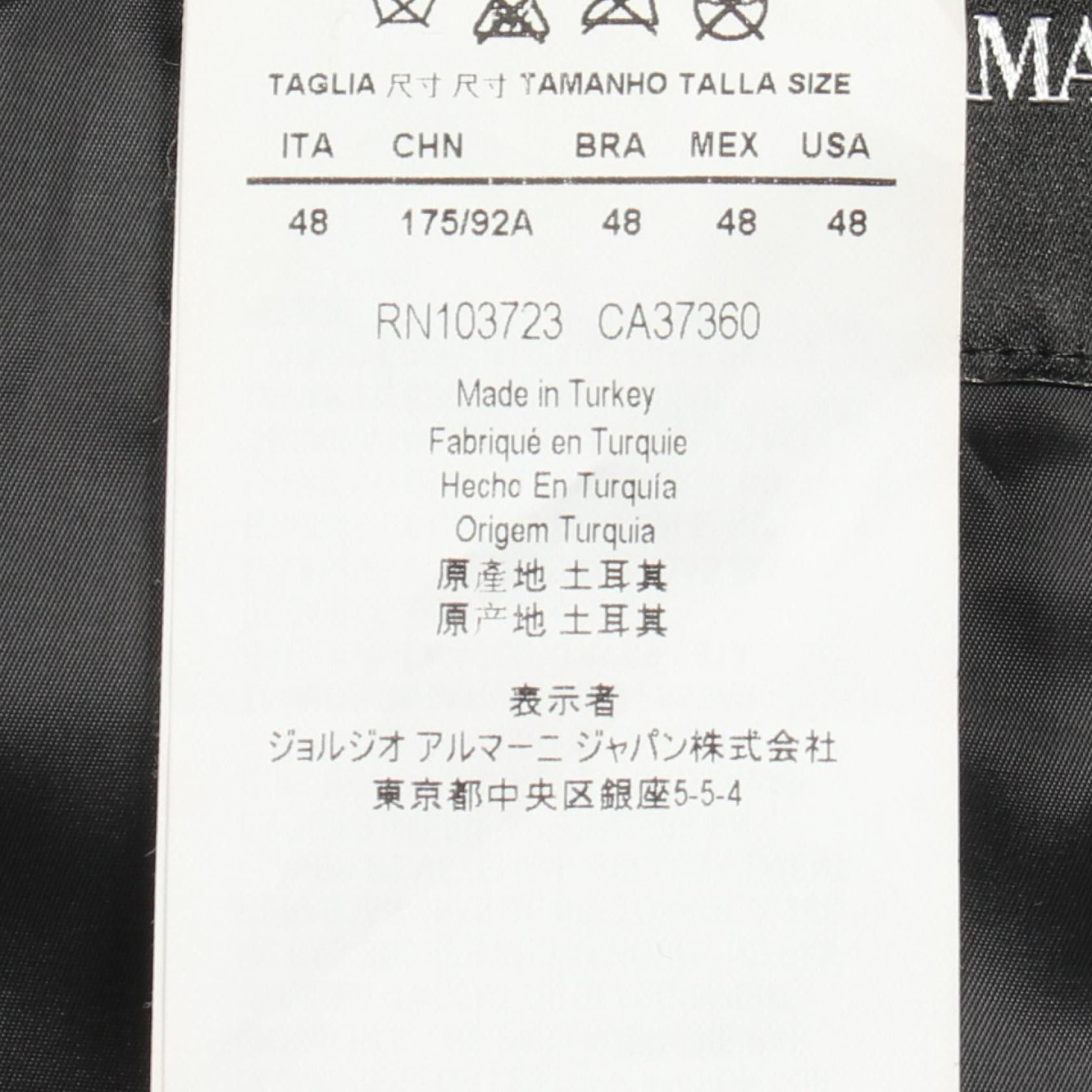 Emporio Armani Emporio Armani Emporio Armani Harako Wool Acrylic Jacket Textile Outerwear P1R11PP1P19 DUTY FREE for USA Size ONE SIZE - 4 Thumbnail