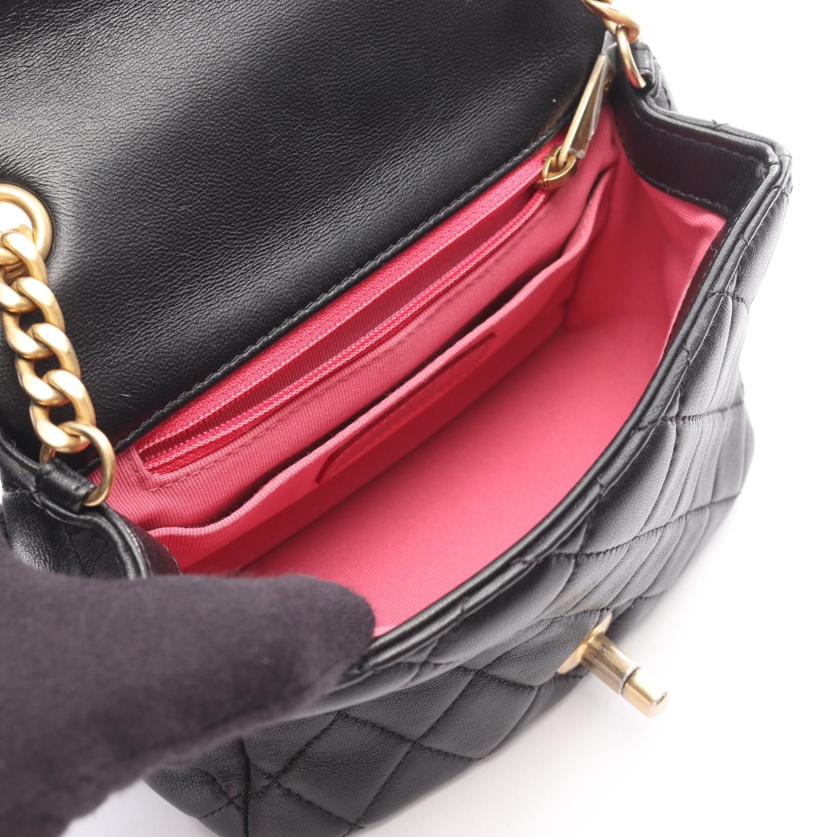 Chanel Chanel Chanel Mini Lambskin Shoulder Bag Leather Shoulder Bag AS2379 DUTY FREE for USA Size ONE SIZE - 3 Thumbnail