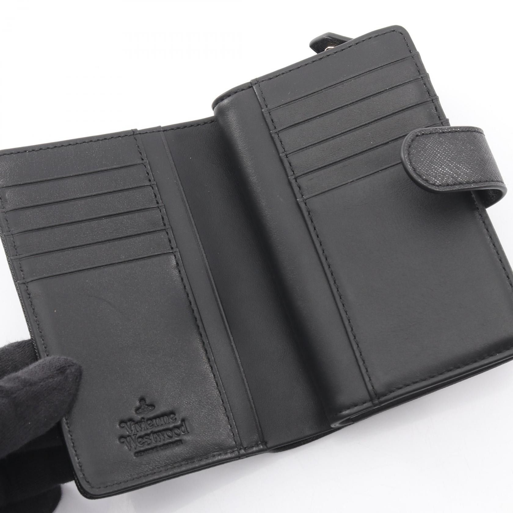 Vivienne Westwood Vivienne Westwood Vivienne Westwood ZIP CARD WALLET SAFFIANO bifold wallet Leather Short Wallet 51080028L0040N401 DUTY FREE for USA Size ONE SIZE - 3 Thumbnail