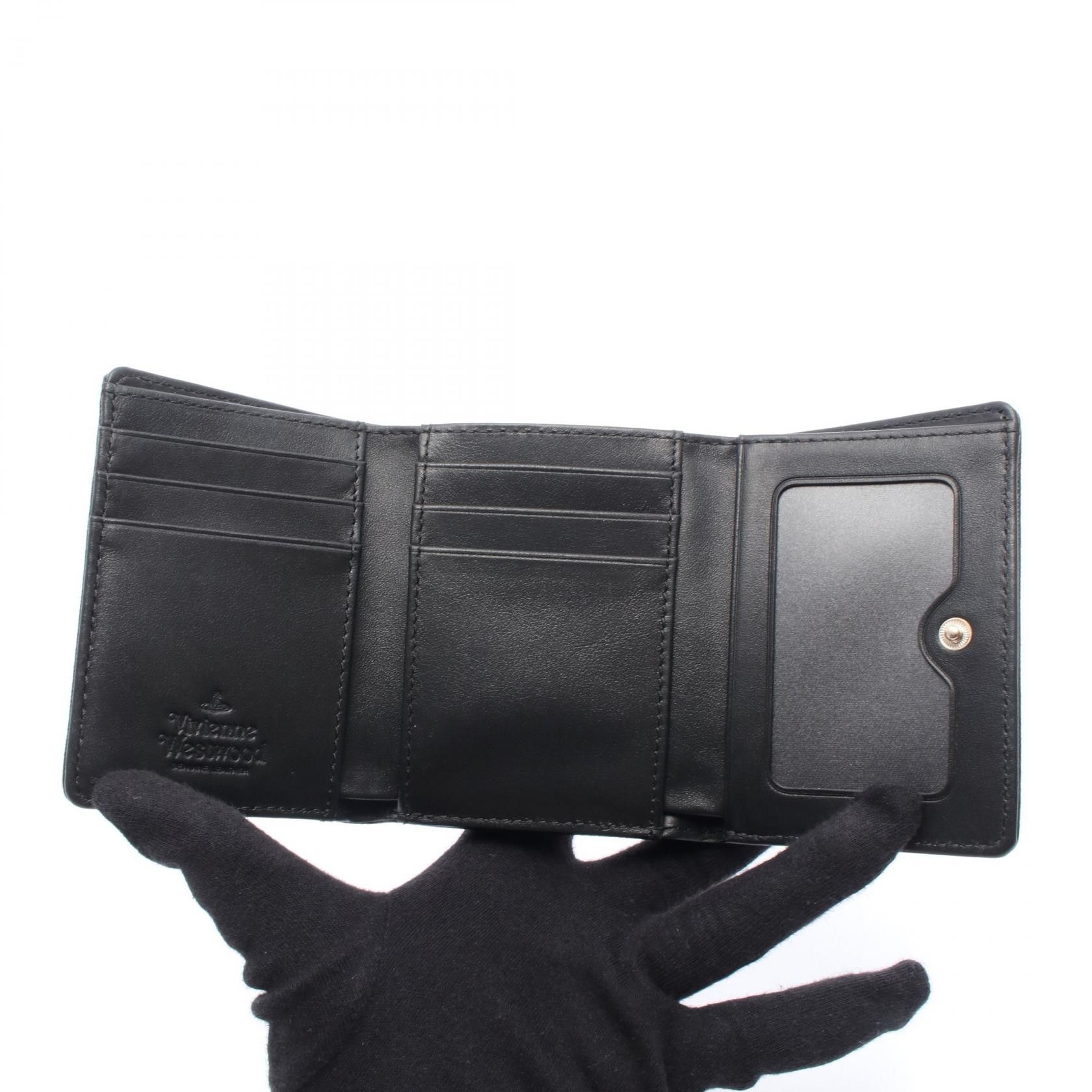 Vivienne Westwood Vivienne Westwood Vivienne Westwood SMALL FRAME WALLET tri fold wallet Leather Short Wallet 51010018L0040N401 DUTY FREE for USA Size ONE SIZE - 3 Thumbnail