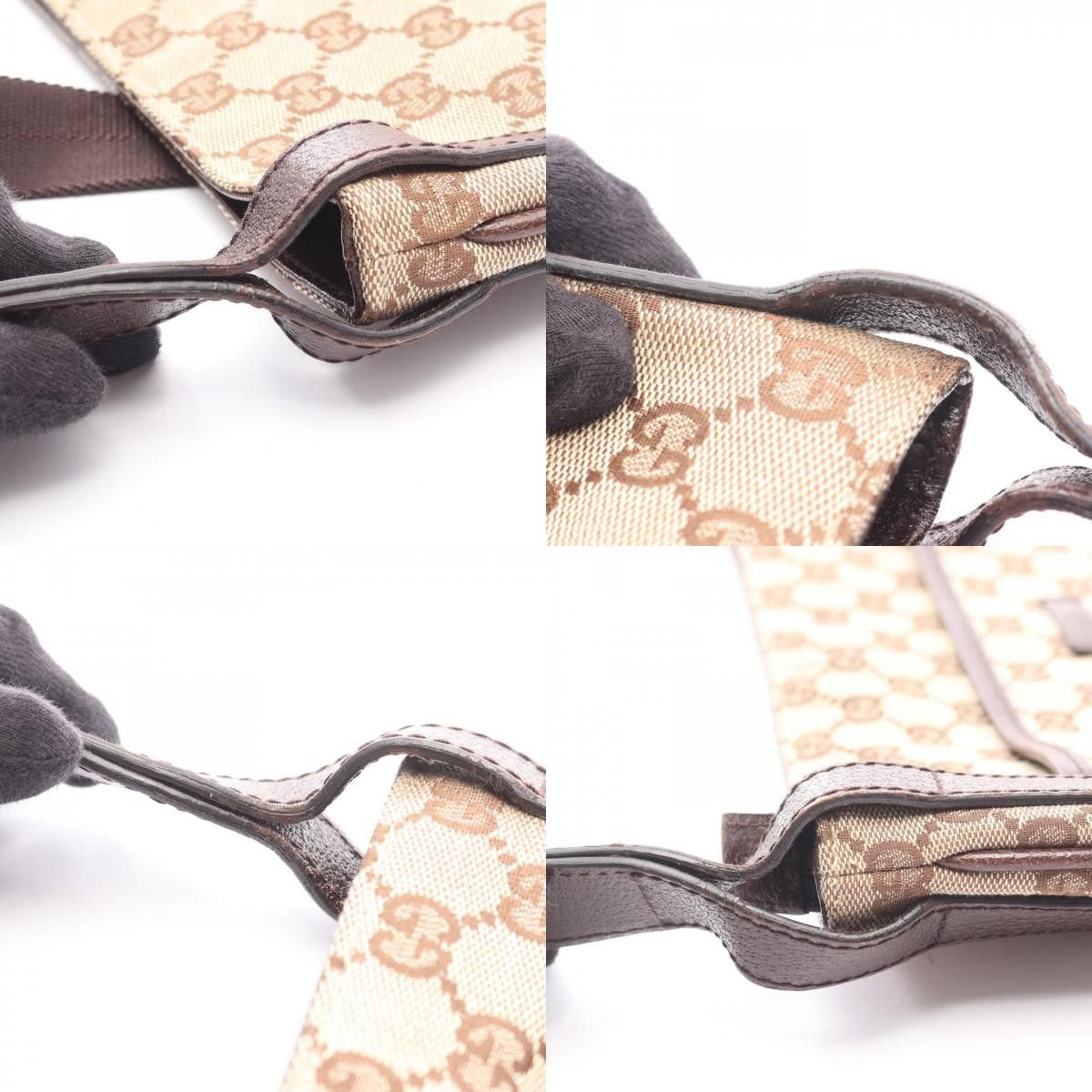 Gucci Gucci Gucci GG Canvas Leather Shoulder Bag Textile Shoulder Bag 122791 DUTY FREE for USA Size ONE SIZE - 9 Thumbnail