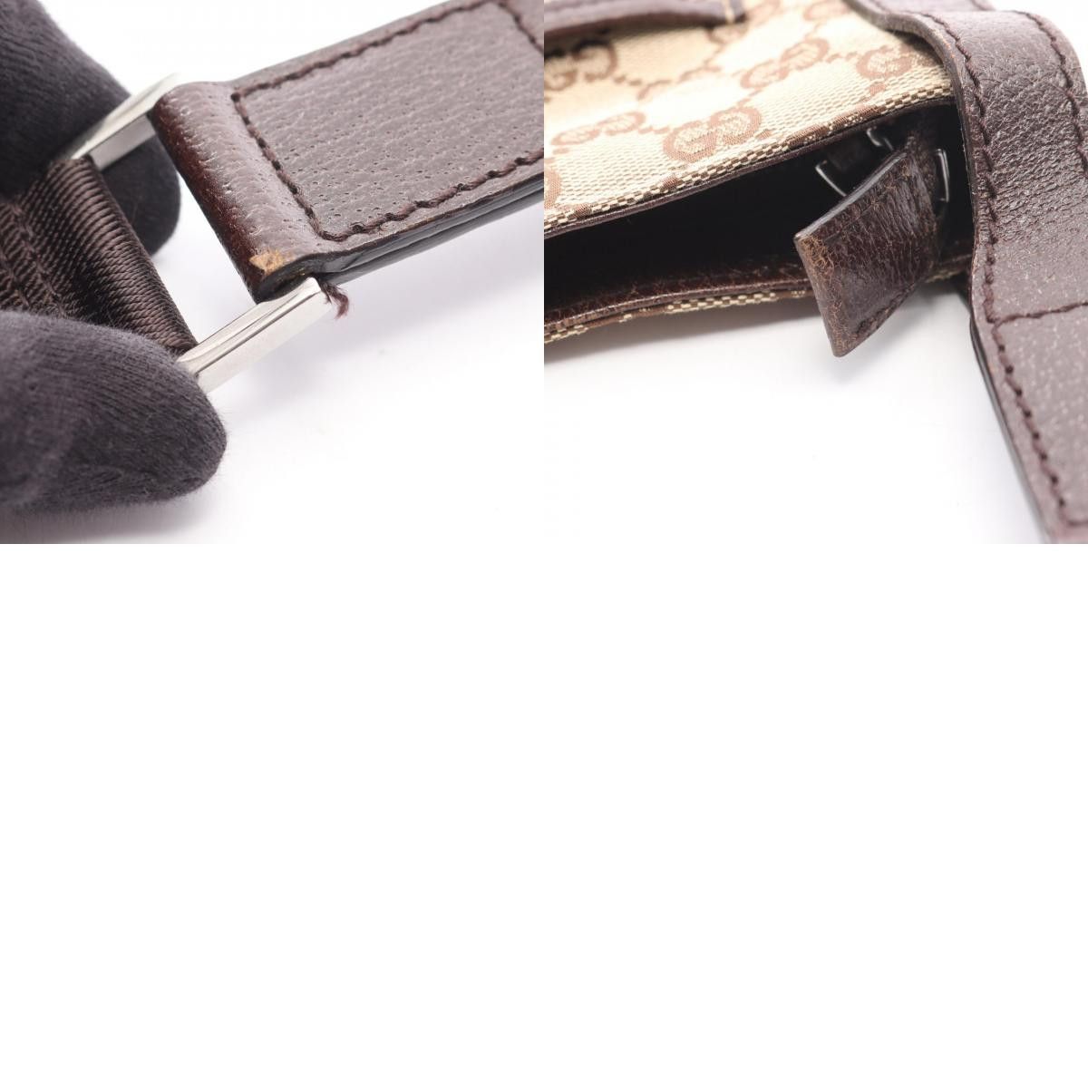 Gucci Gucci Gucci GG Canvas Leather Shoulder Bag Textile Shoulder Bag 122791 DUTY FREE for USA Size ONE SIZE - 10 Thumbnail