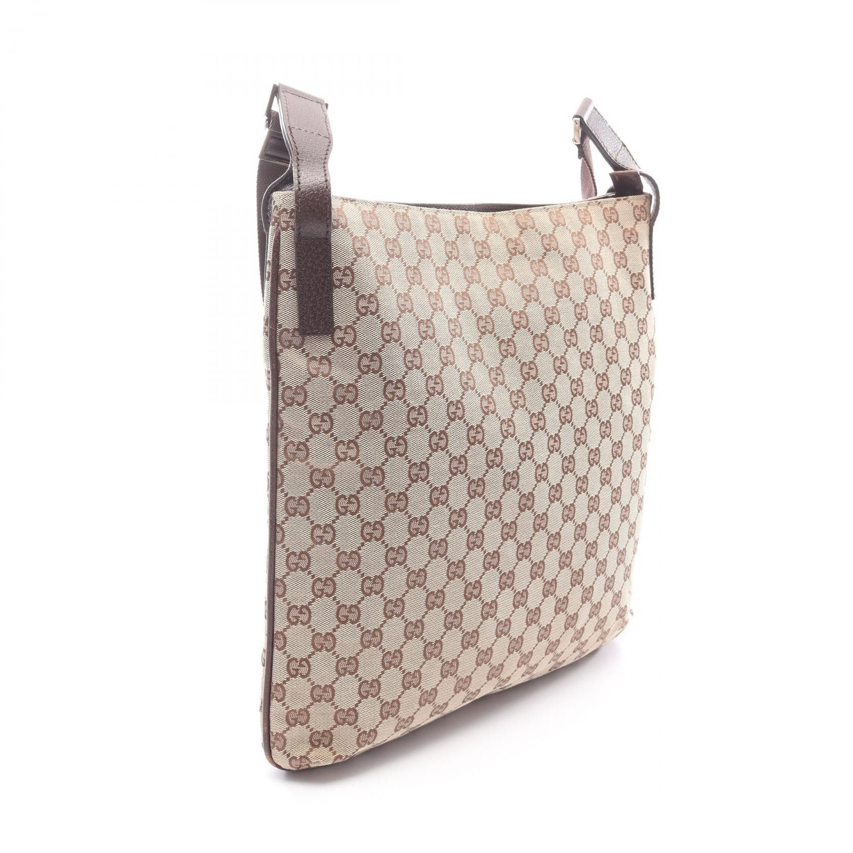 Gucci Gucci Gucci GG Canvas Leather Shoulder Bag Textile Shoulder Bag 122791 DUTY FREE for USA Size ONE SIZE - 2 Thumbnail