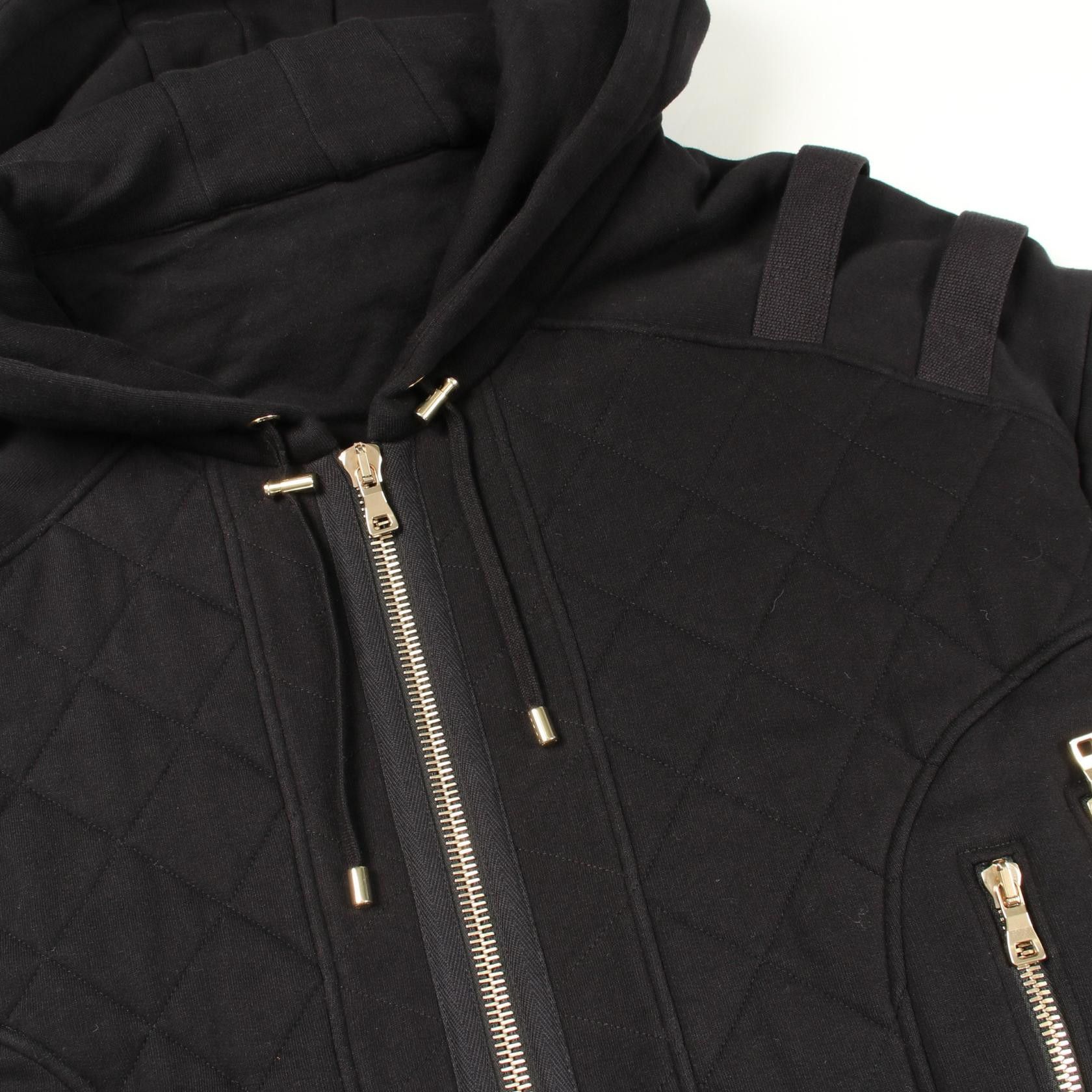 Balmain Balmain Balmain Cotton Hooded Coat Textile Outerwear W7H3043J928 DUTY FREE for USA Size ONE SIZE - 8 Thumbnail