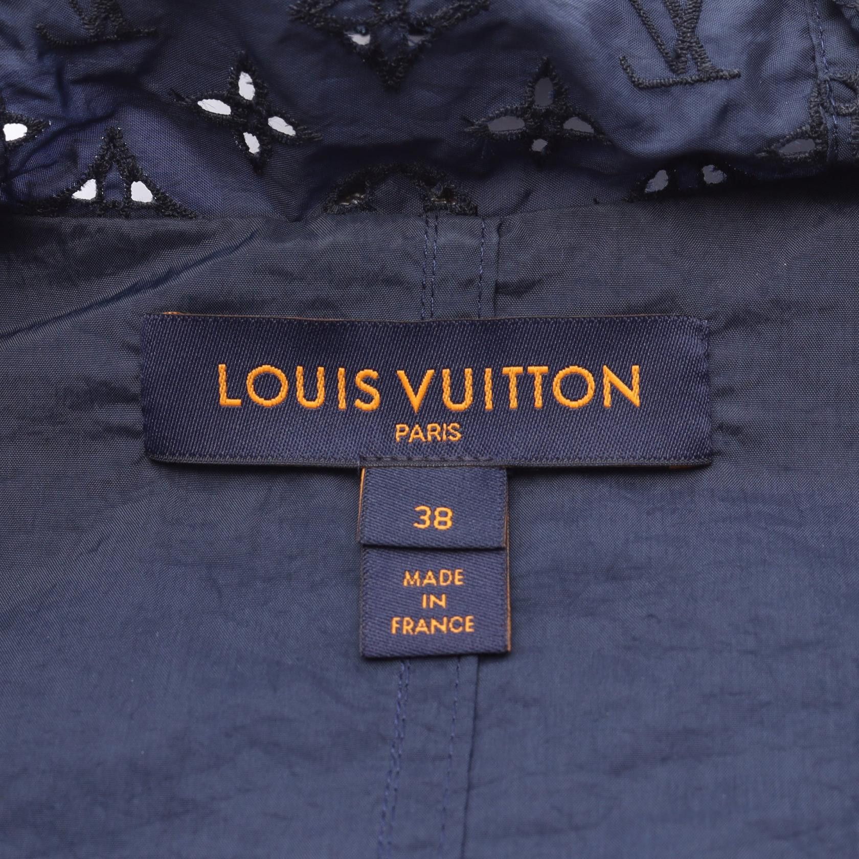 Louis Vuitton Louis Vuitton Louis Vuitton Broderie Anglaise Monogram Hoodie Textile Outerwear RW222W078FNVB04 DUTY FREE for USA Size ONE SIZE - 3 Thumbnail