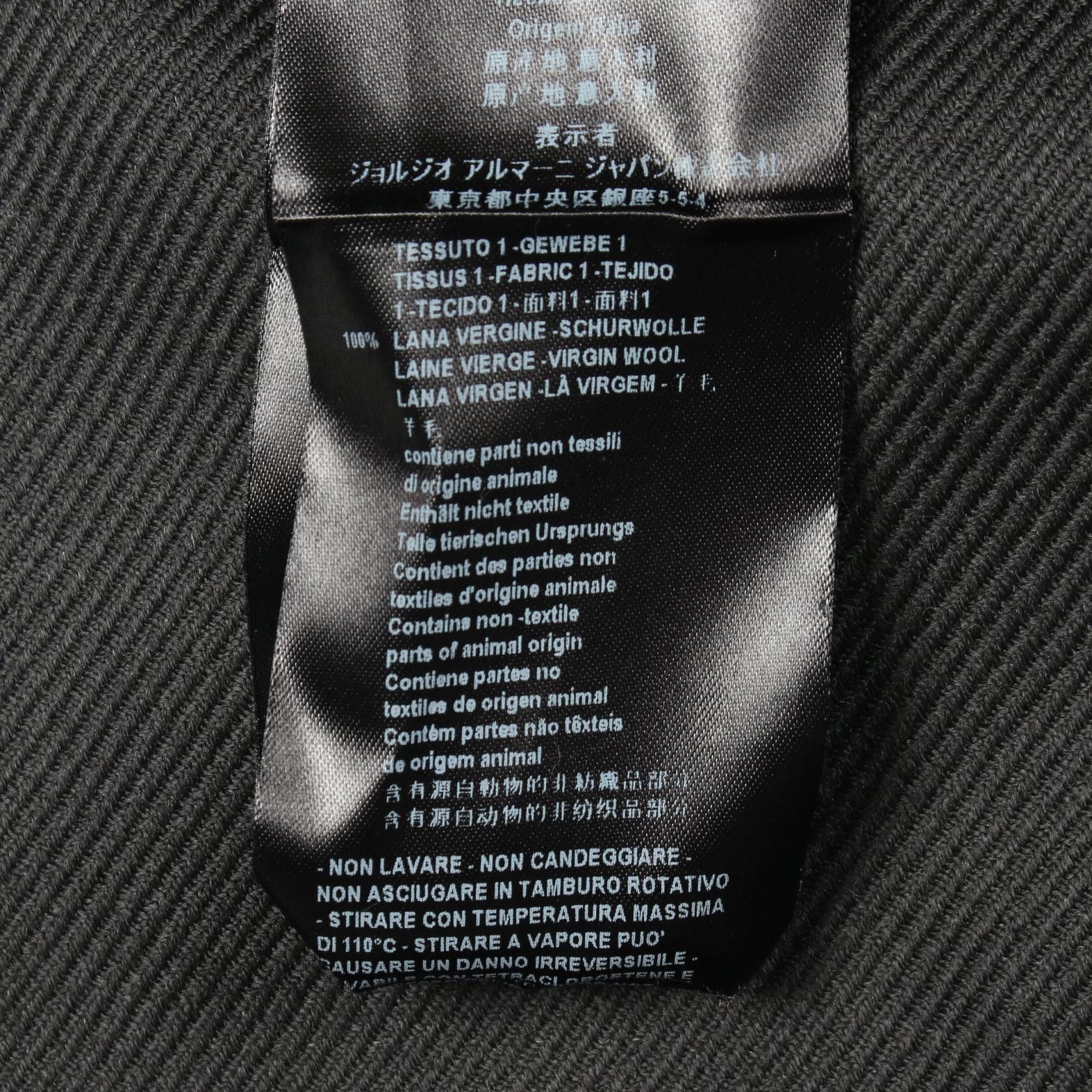 Giorgio Armani Giorgio Armani Giorgio Armani Wool Coat Textile Outerwear MSB50WMS902 DUTY FREE for USA Size ONE SIZE - 5 Thumbnail