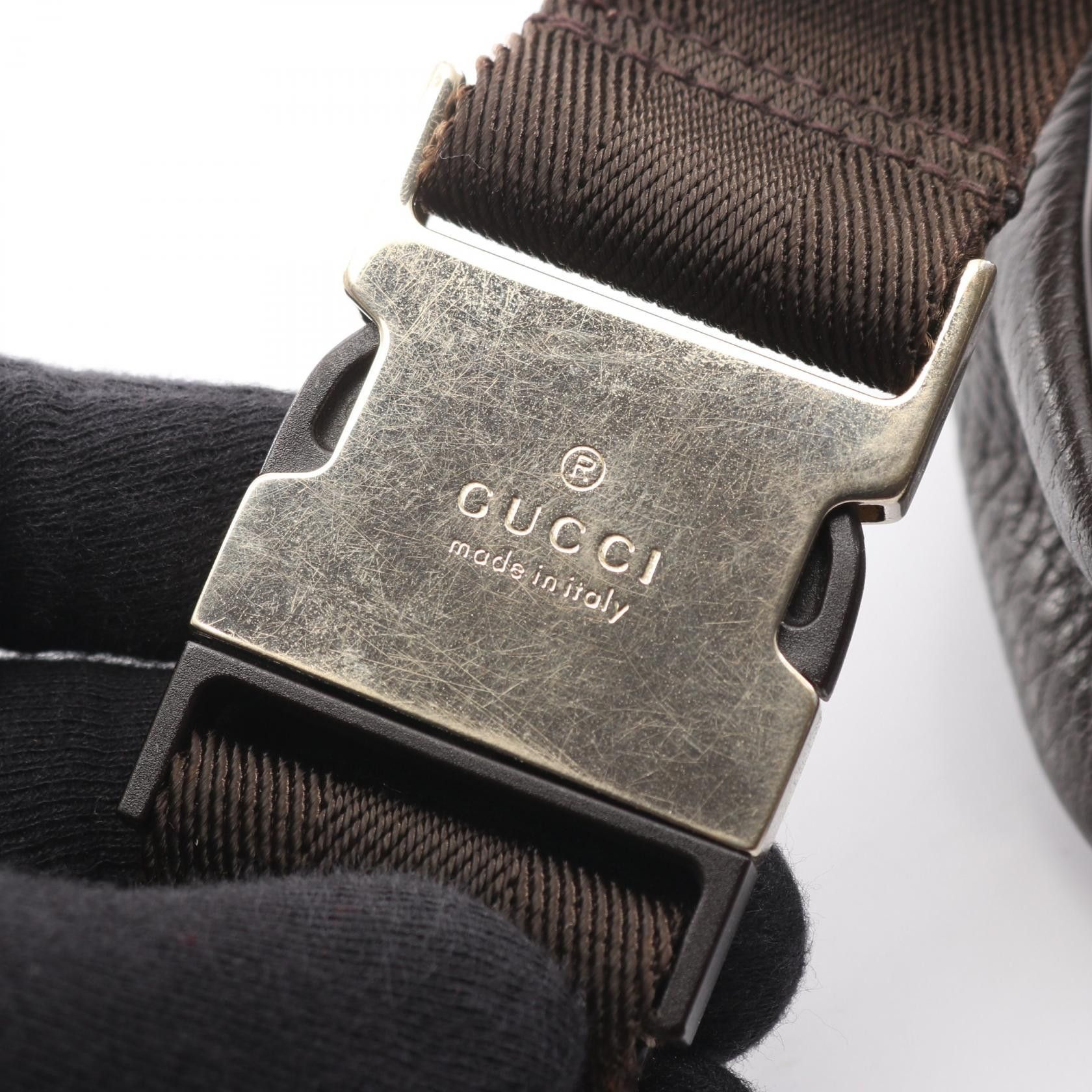 Gucci Gucci Gucci GG Crystal PVC Coated Canvas Leather Waist Bag Plastic / Synthetic Belt Bag 336672 DUTY FREE for USA Size ONE SIZE - 8 Thumbnail