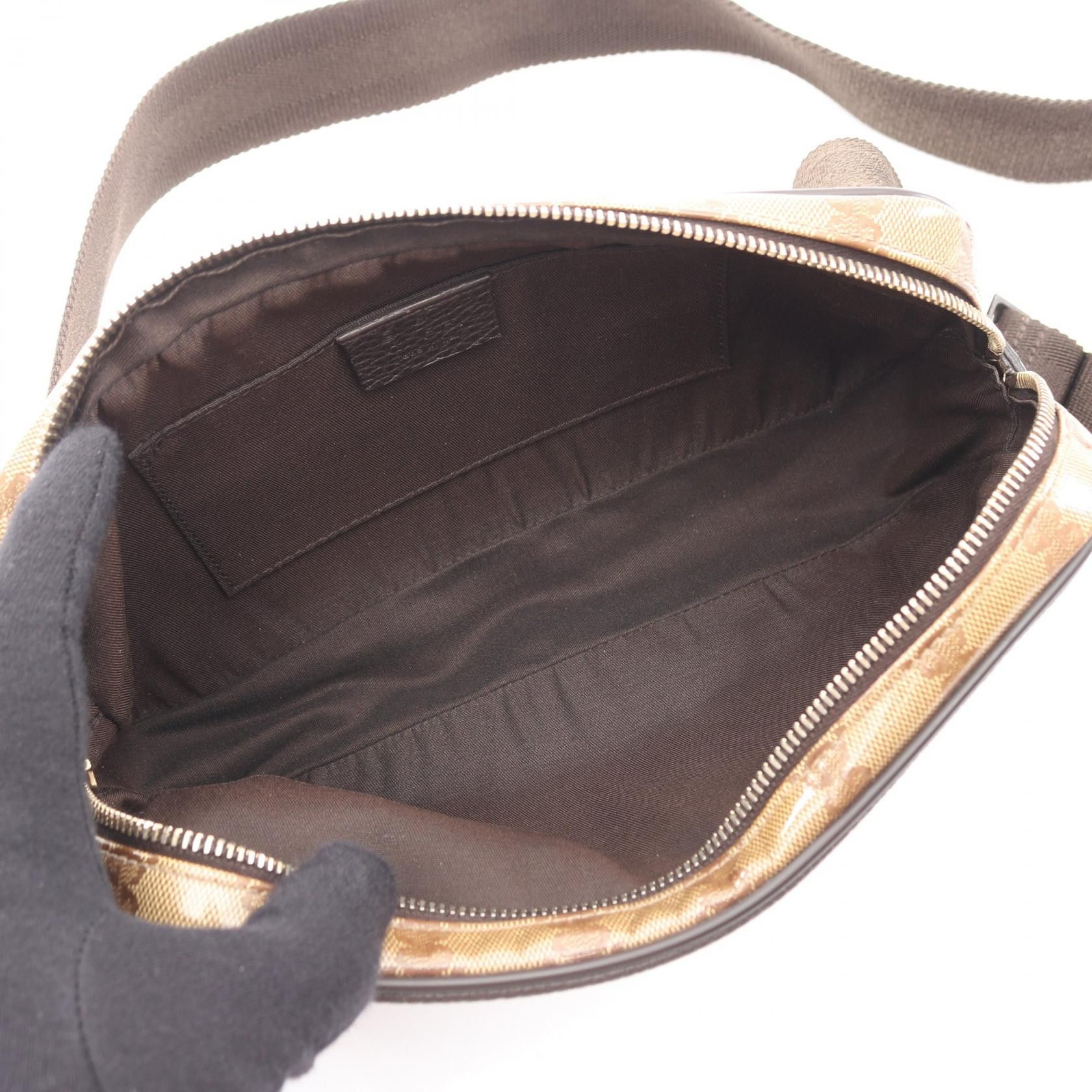 Gucci Gucci Gucci GG Crystal PVC Coated Canvas Leather Waist Bag Plastic / Synthetic Belt Bag 336672 DUTY FREE for USA Size ONE SIZE - 3 Thumbnail