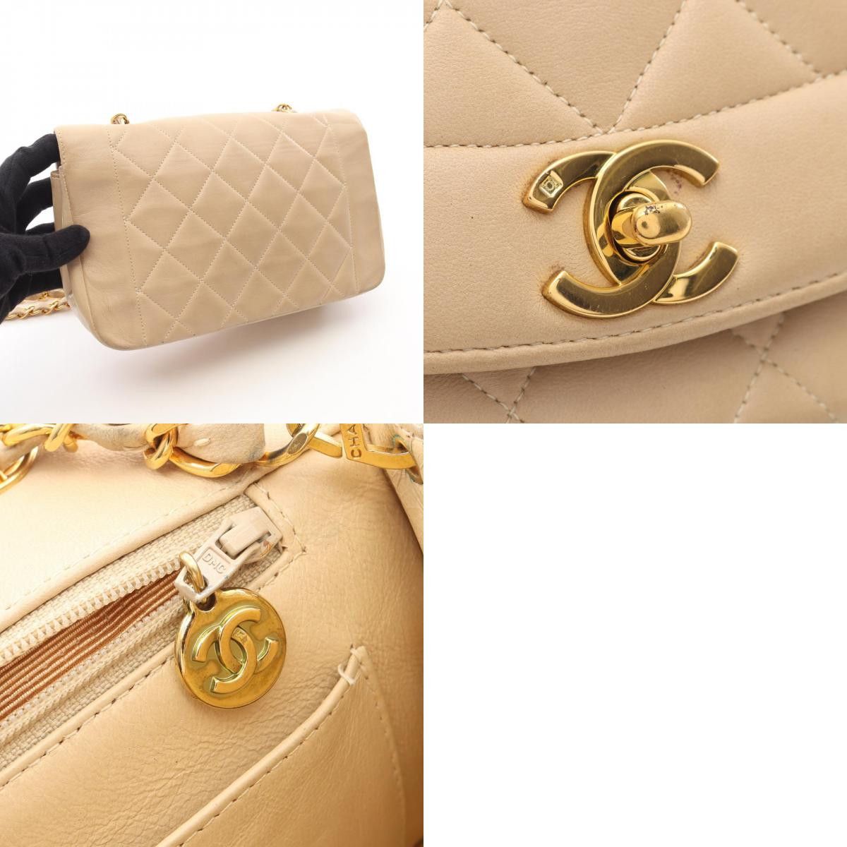 Chanel Chanel CHANEL Matelasse Diana Flap Lambskin Shoulder Bag Leather Shoulder Bag A01164 DUTY FREE for USA Size ONE SIZE - 10 Thumbnail